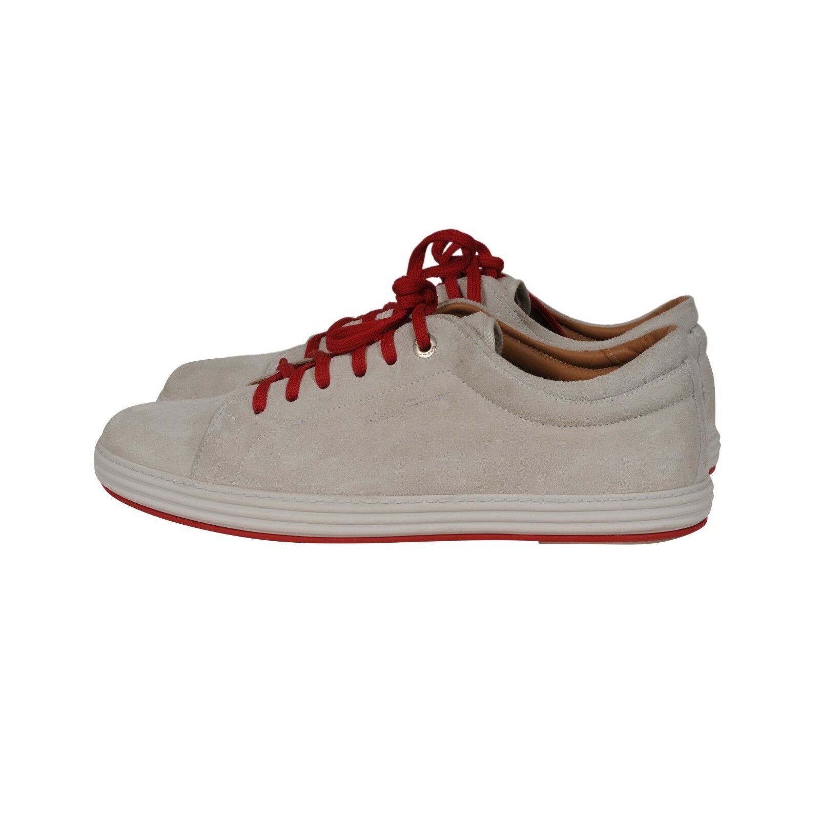 Salvatore Ferragamo Low Top Sneakers Beige - 02599 Size US 11 / EU 44 - 6 Thumbnail