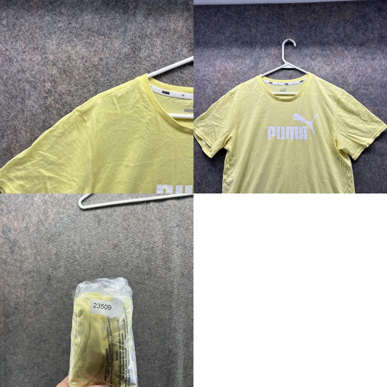 Puma Puma Shirt Men Medium Adult Yellow White Athletic Crewneck Logo Size US M / EU 48-50 / 2 - 8 Thumbnail