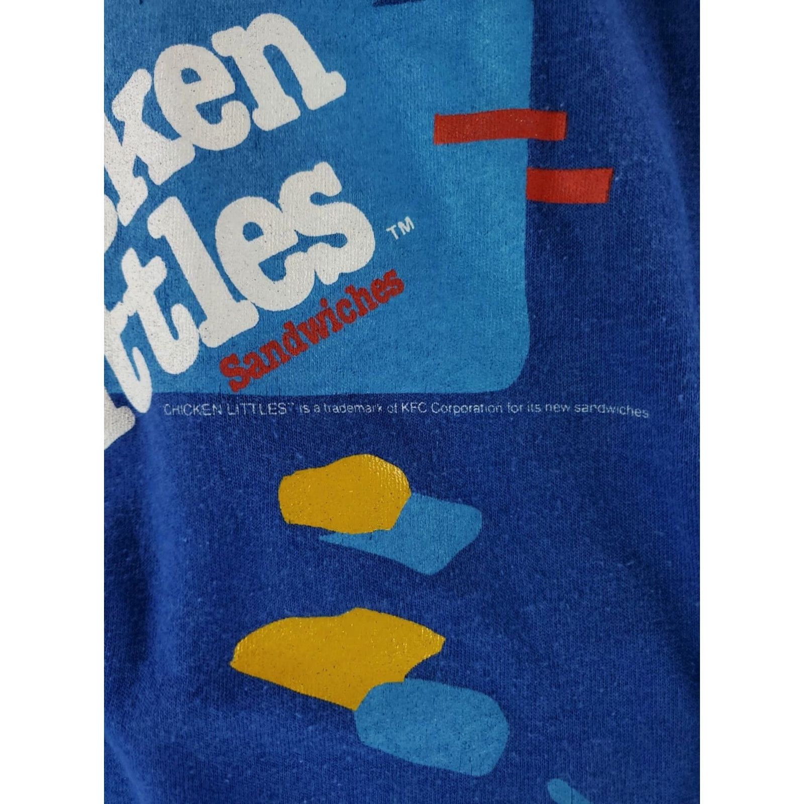 Vintage VINTAGE KFC Kentucky Fried Chicken Littles T-Shirt Screen Stars Mens XL Blue Burnout 80s Size US XL / EU 56 / 4 - 3 Thumbnail