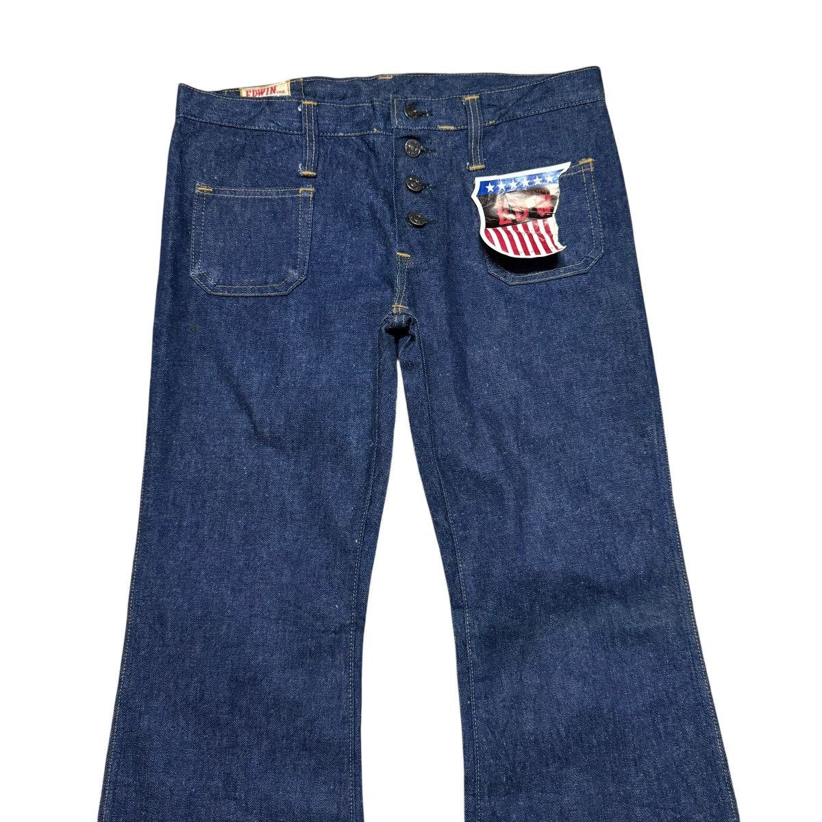 Edwin Deadstock Late 70s Edwin Denim Bell Bottom Jeans Size US 33 - 3 Thumbnail