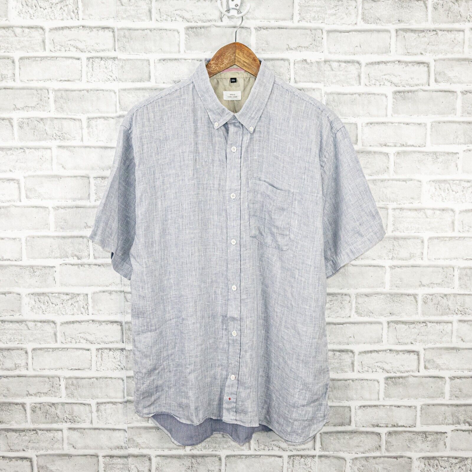 Apolis APOLIS Global Citizen linen Short Sleeve Button Down Shirt Size US XXL / EU 58 / 5 - 1 Thumbnail