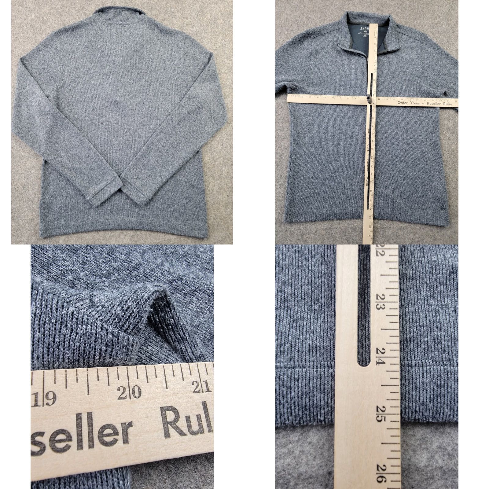 Rhone Rhone Commuter Sweater Mens M Blue 1/4 Zip Pullover Regular Navy Blue Embroidered Logo Size US M / EU 48-50 / 2 - 8 Thumbnail