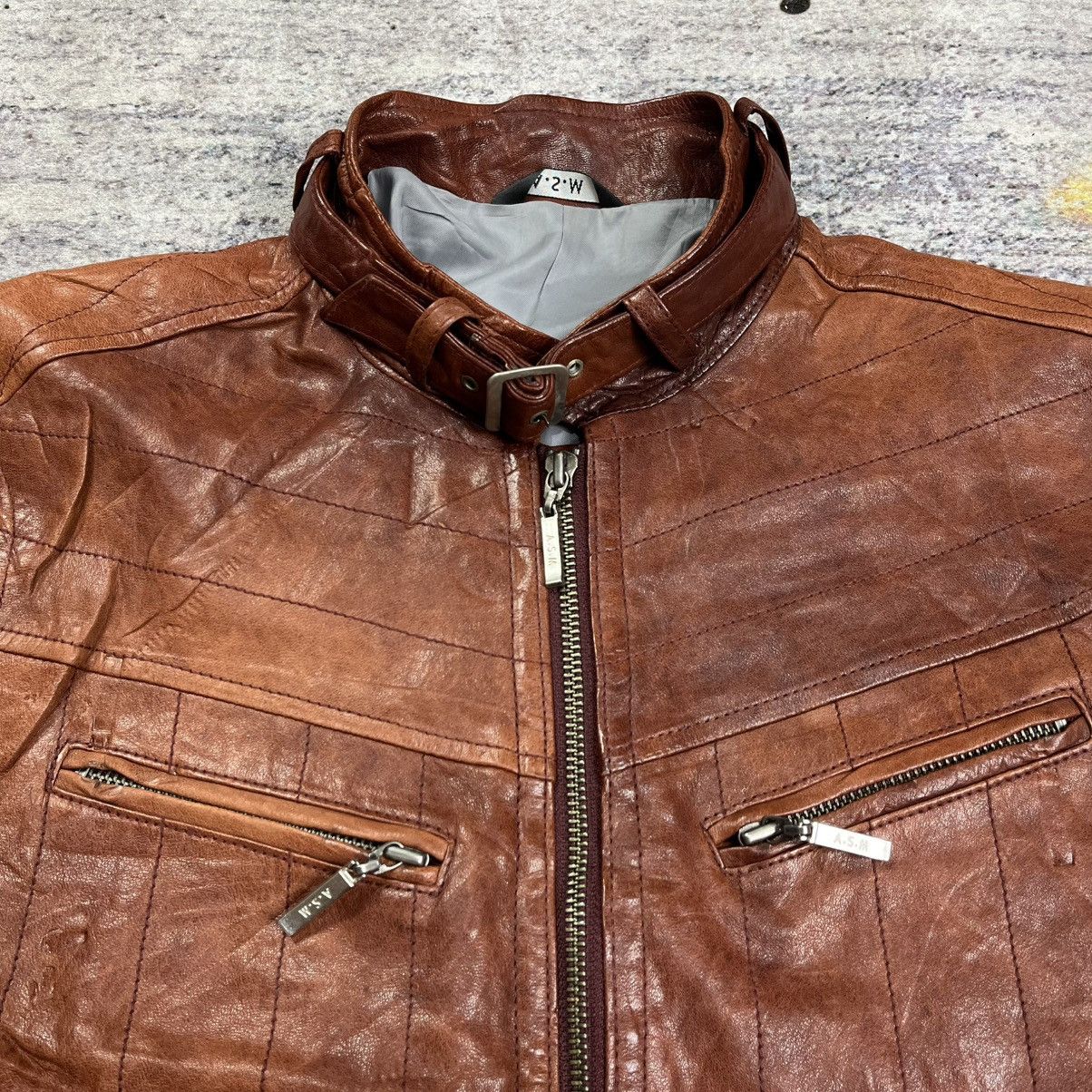 Tornado Mart ASM atelier sab men double zipper bikers leather jacket Size US M / EU 48-50 / 2 - 4 Thumbnail