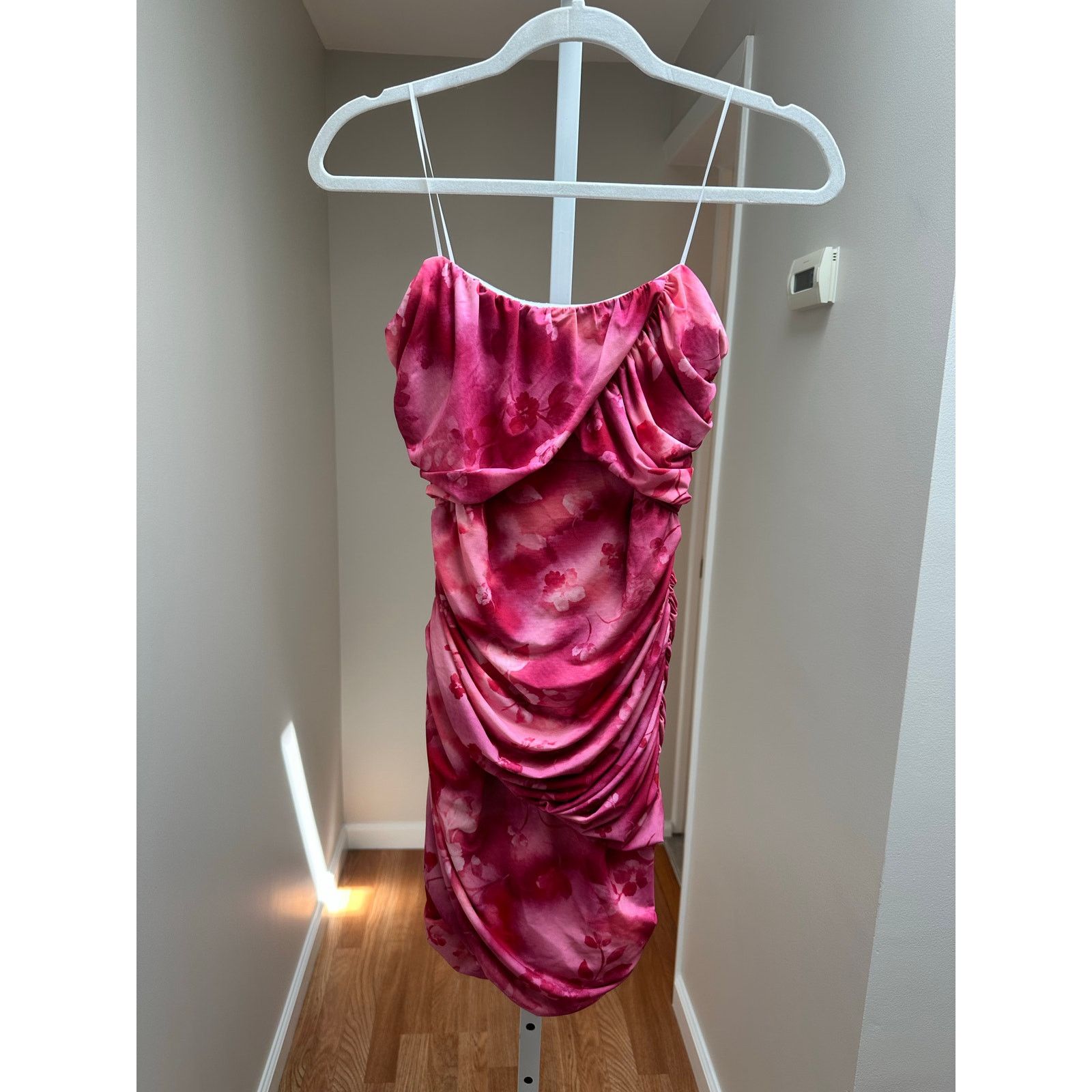 Amanda Uprichard Amanda Uprichard Levi Mini Dress Pink Ruched size Small Size S / US 4 / IT 40 - 6 Thumbnail