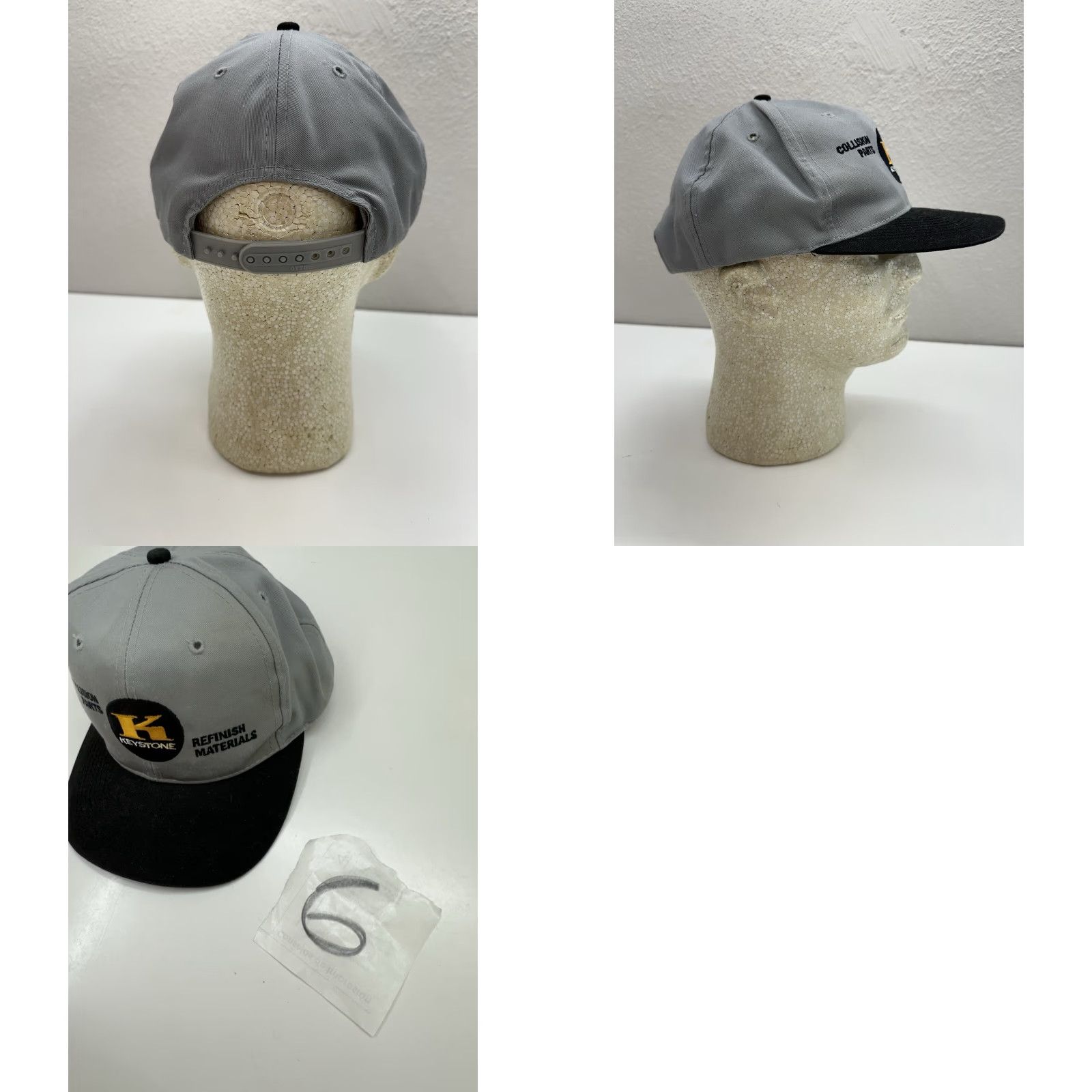 Vintage Otto Cap Snapback Baseball Hat Keystone Collision Parts Grey Logo Adjustable Hat Mens Casual Outdoor 1 Size Gray Size ONE SIZE - 8 Thumbnail