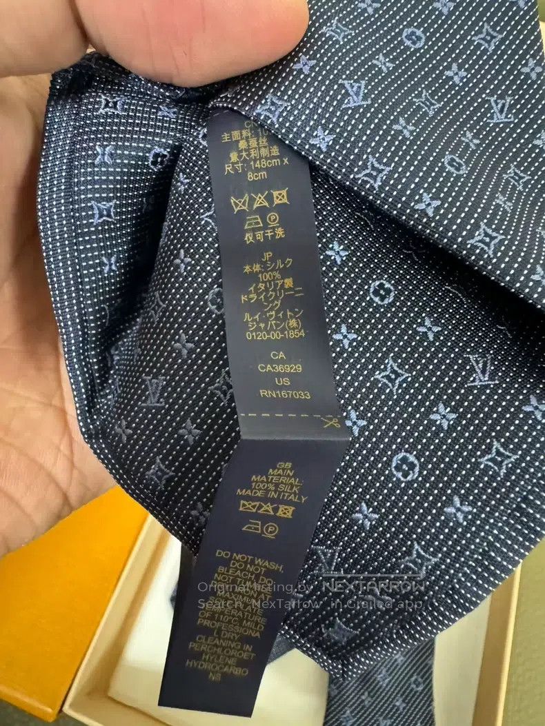Louis Vuitton Louis Vuitton Classic Old Flower Silk Tie Size ONE SIZE - 2 Thumbnail