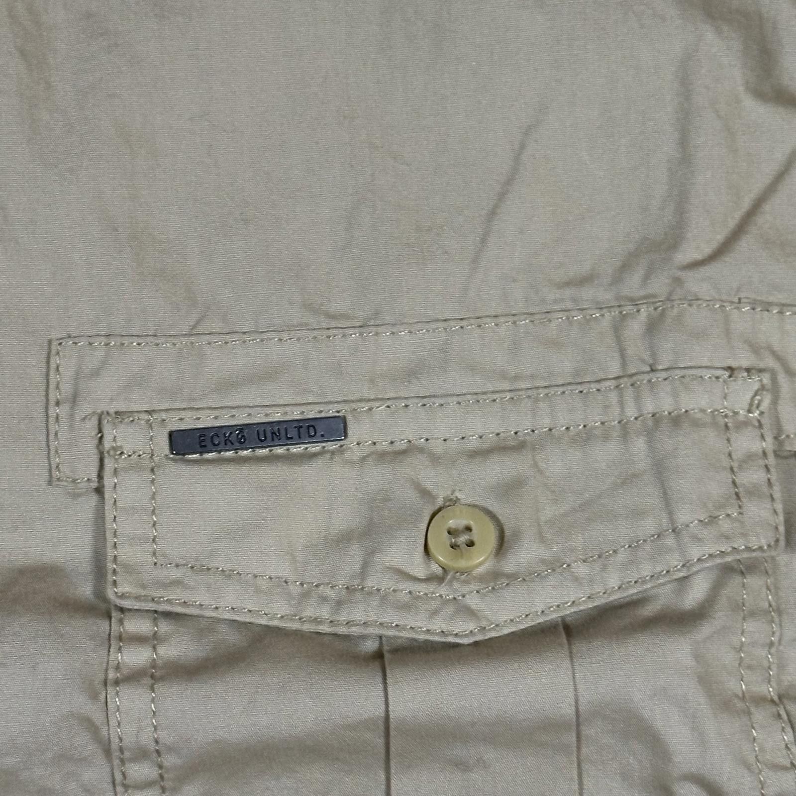 Ecko Unltd. Ecko Unltd. Mens Button up Shirt XL Beige Short Sleeve Size US XL / EU 56 / 4 - 3 Thumbnail