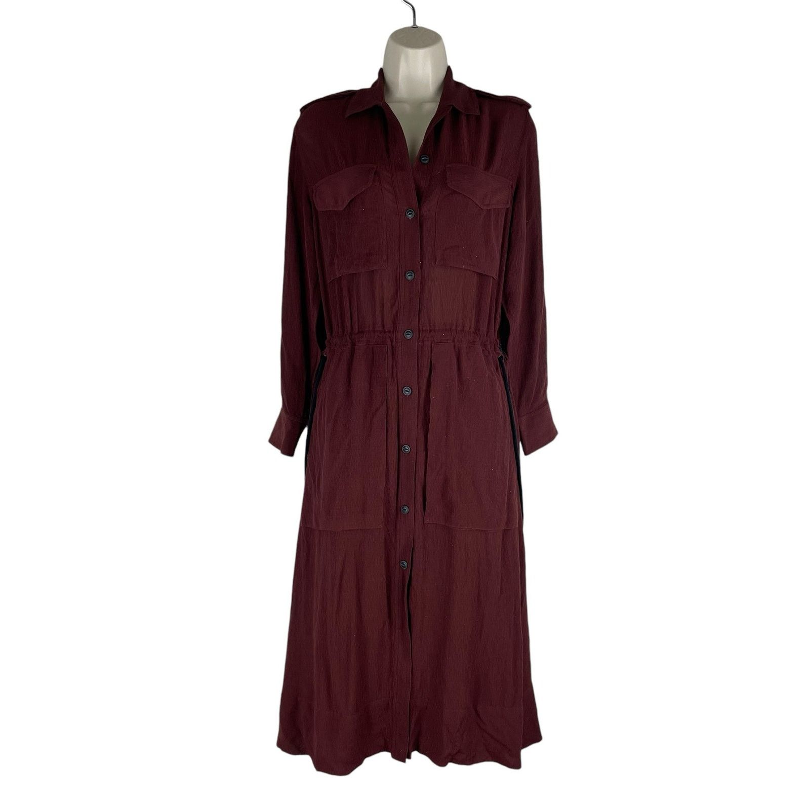 Rag & Bone Rag & Bone Oasis Button Down Shirt Dress Deep Red Size XXS Size XXS / US 00 / IT 34 - 3 Thumbnail
