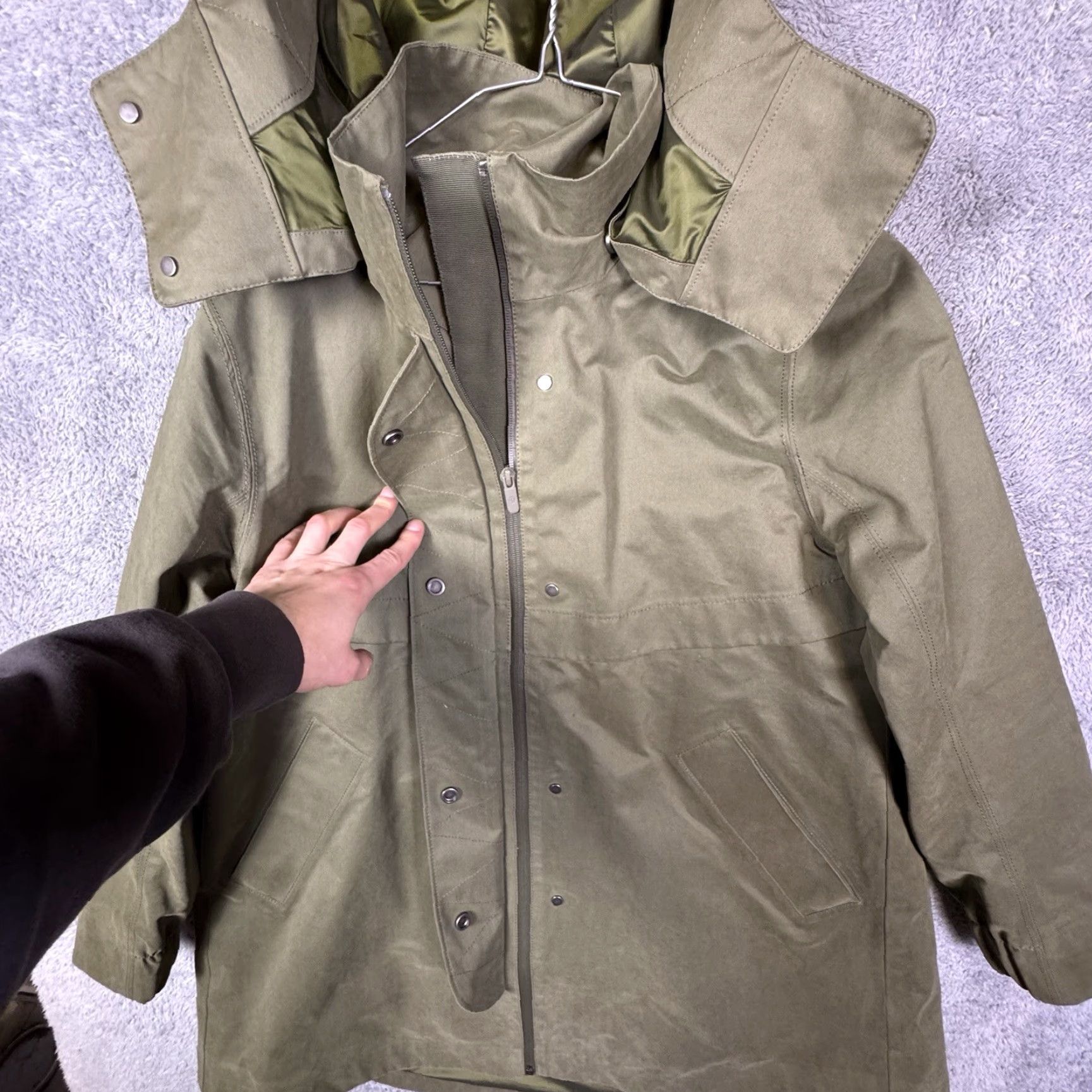 Lululemon Lululemon Rain Shaker Trench Jacket Womens 6 Full Zip Hooded Waterproof Softshell Green Long Sleeve Size M / US 6-8 / IT 42-44 - 7 Thumbnail