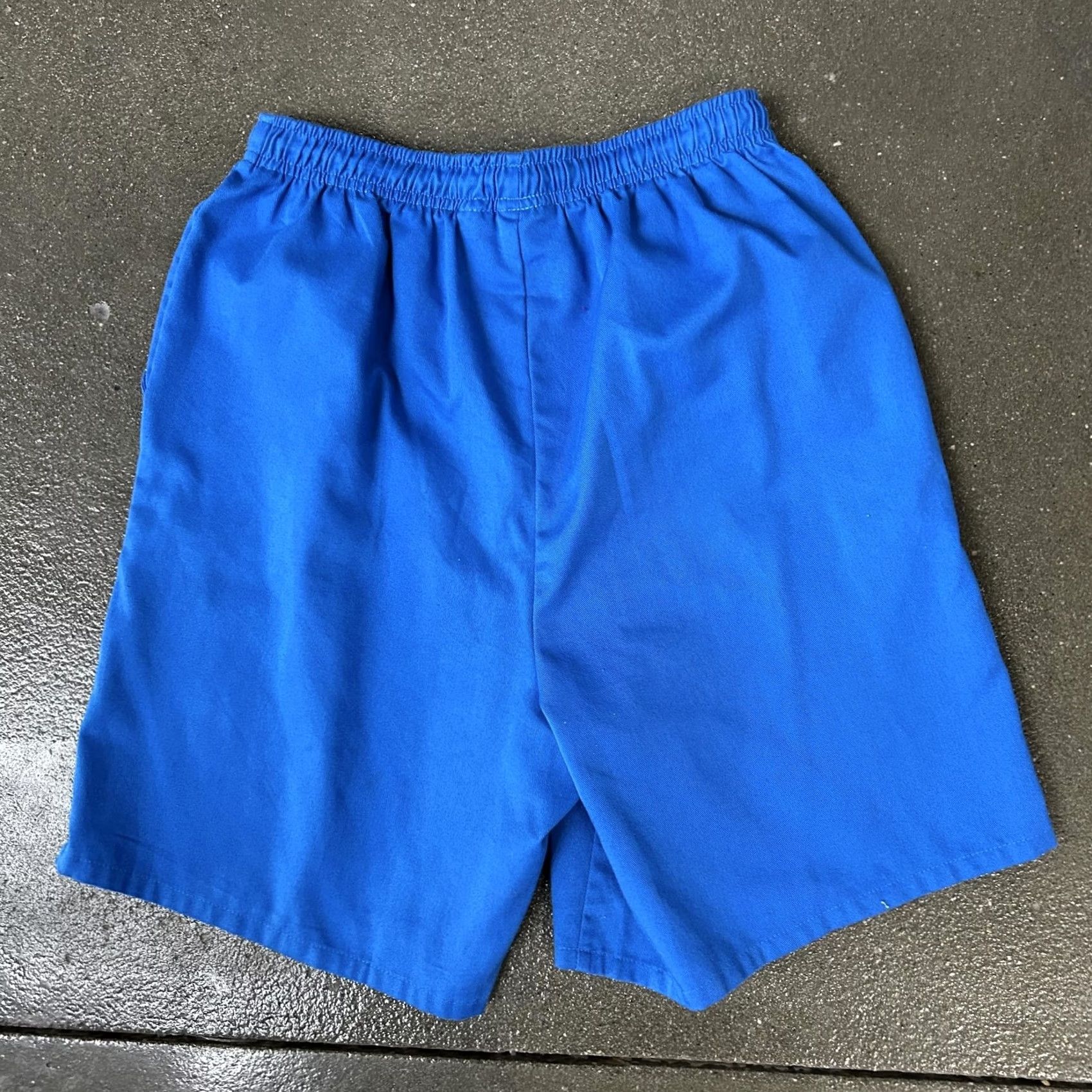Basic Editions Basic Editions Shorts Mens Short Chino Casual Blue Elastic Waist Drawstring Pockets 9 Inseam Solid XS? (Size S) Size US 29 - 3 Thumbnail