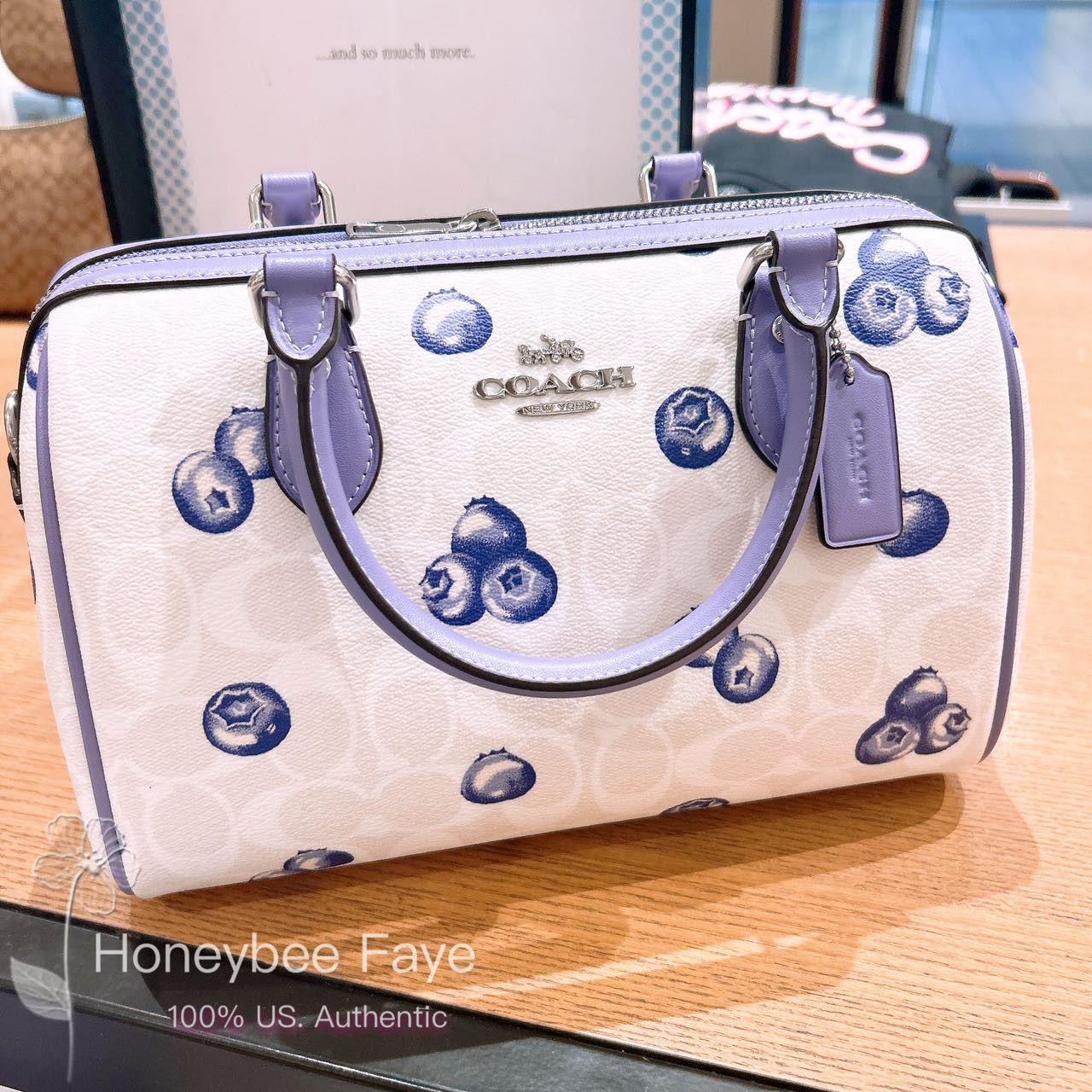 Coach Rowan Satchel Bag With Blueberry Print CT216 Size ONE SIZE - 3 Thumbnail