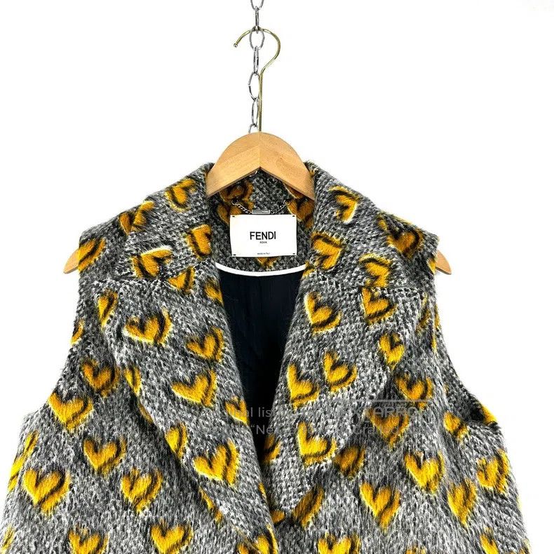 Fendi Fendi Mohair wool blend heart pattern bag sleeveless vest Size S / US 4 / IT 40 - 3 Thumbnail