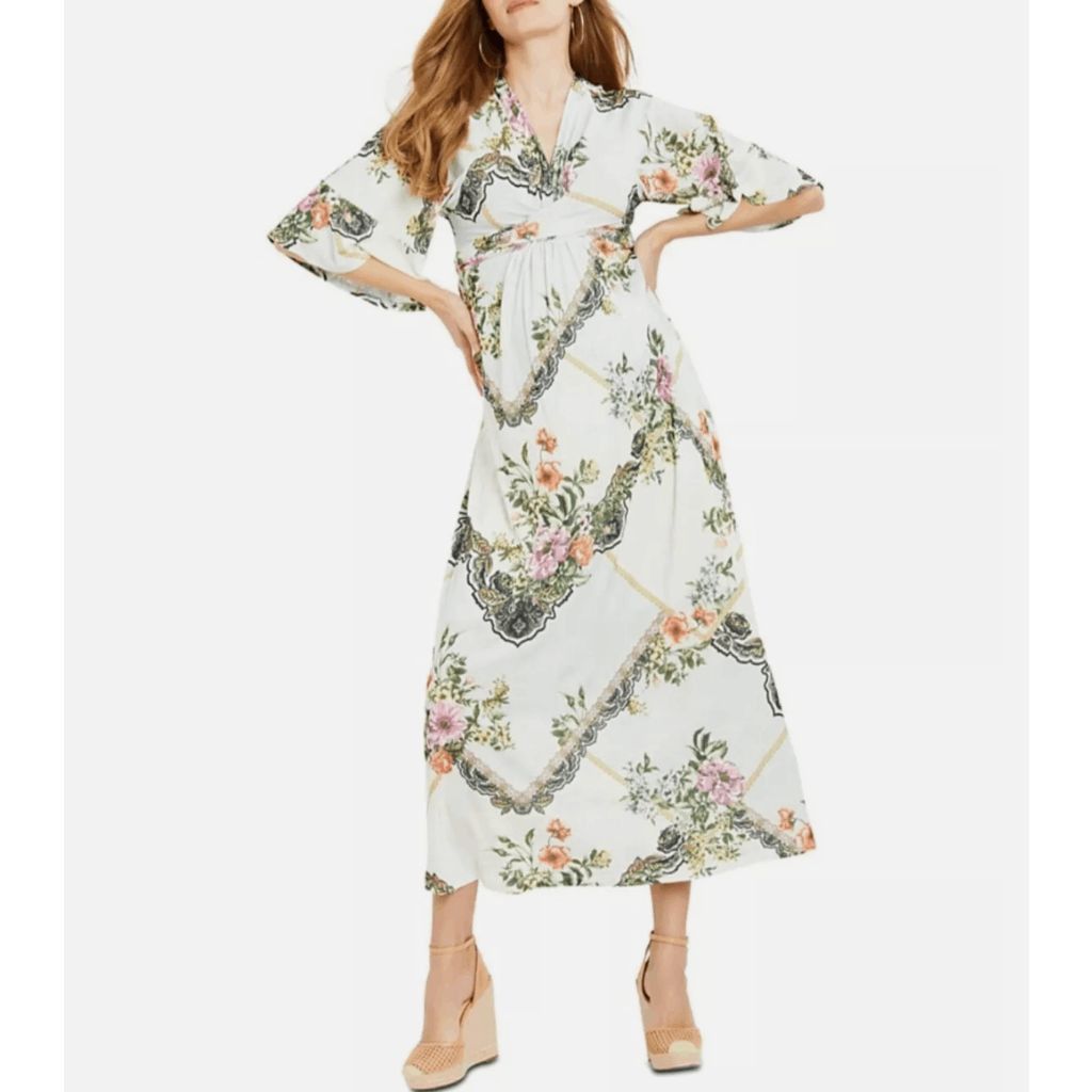 Other Jessica Simpson NWT Kimono Sleeve Maternity Dress White Flor Size S / US 4 / IT 40 - 1 Thumbnail