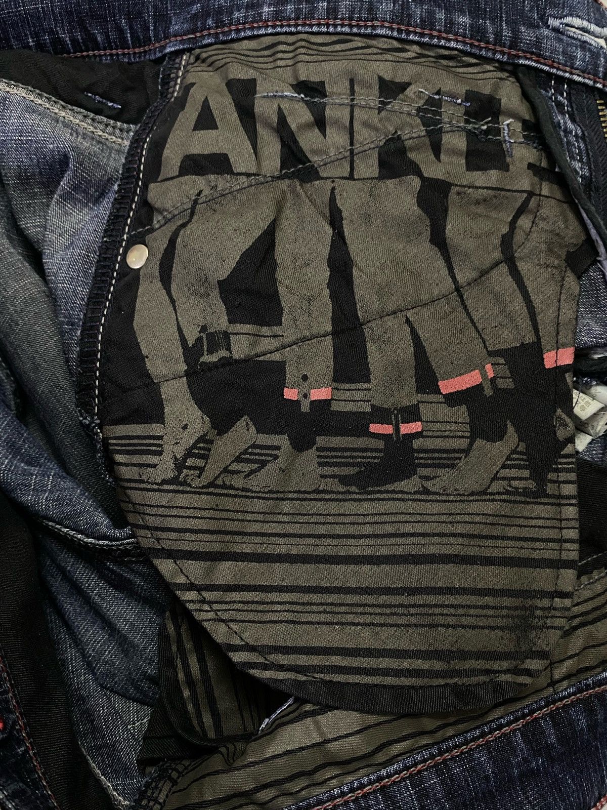 Marithe + Francois Girbaud Marithe Francois Girbaud Patchwork Ripped Distressed Denim Size US 32 / EU 48 - 13 Thumbnail
