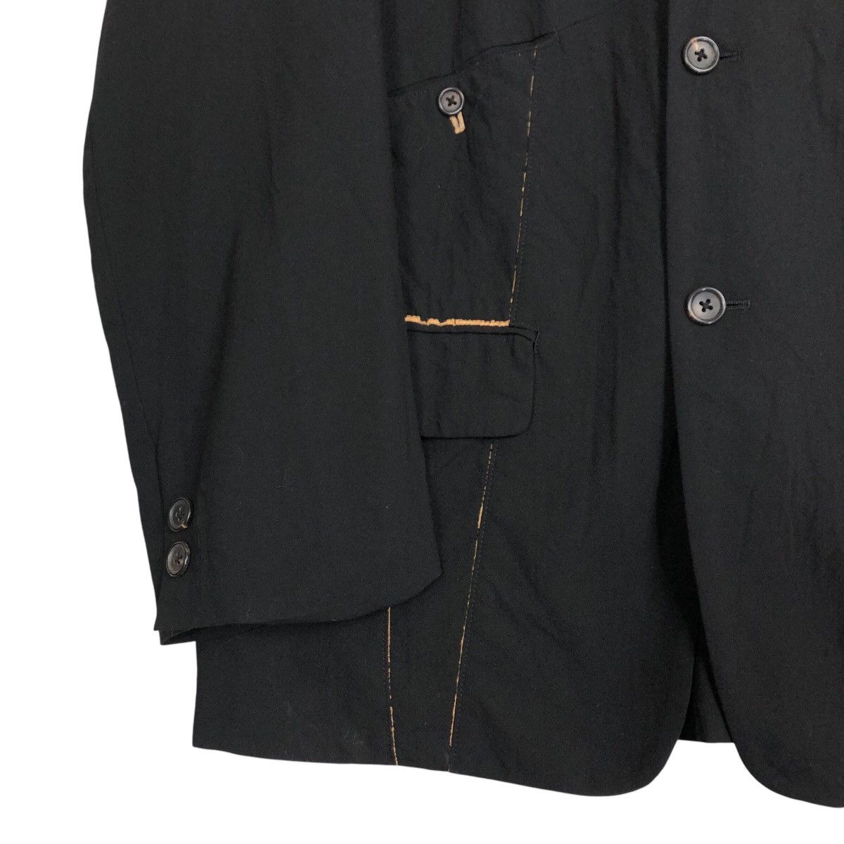 Yohji Yamamoto Vintage Yohji Yamamoto Pour Homme S/S 1999 Wool Light Jacket Size US L / EU 52-54 / 3 - 11 Thumbnail