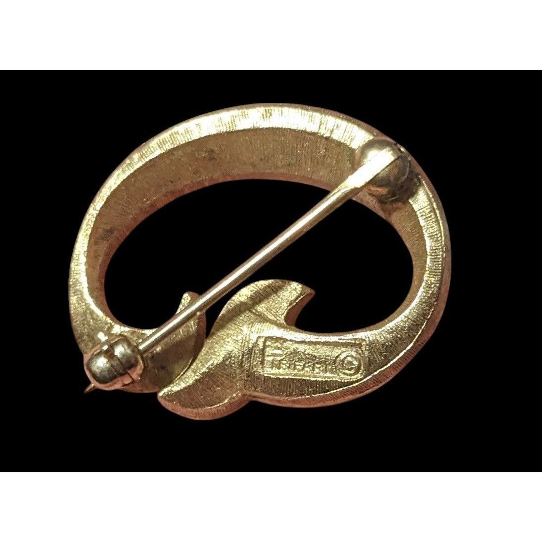 Other Trifari Vintage Art Deco Gold Tone Textured Brooch Size ONE SIZE - 2 Thumbnail