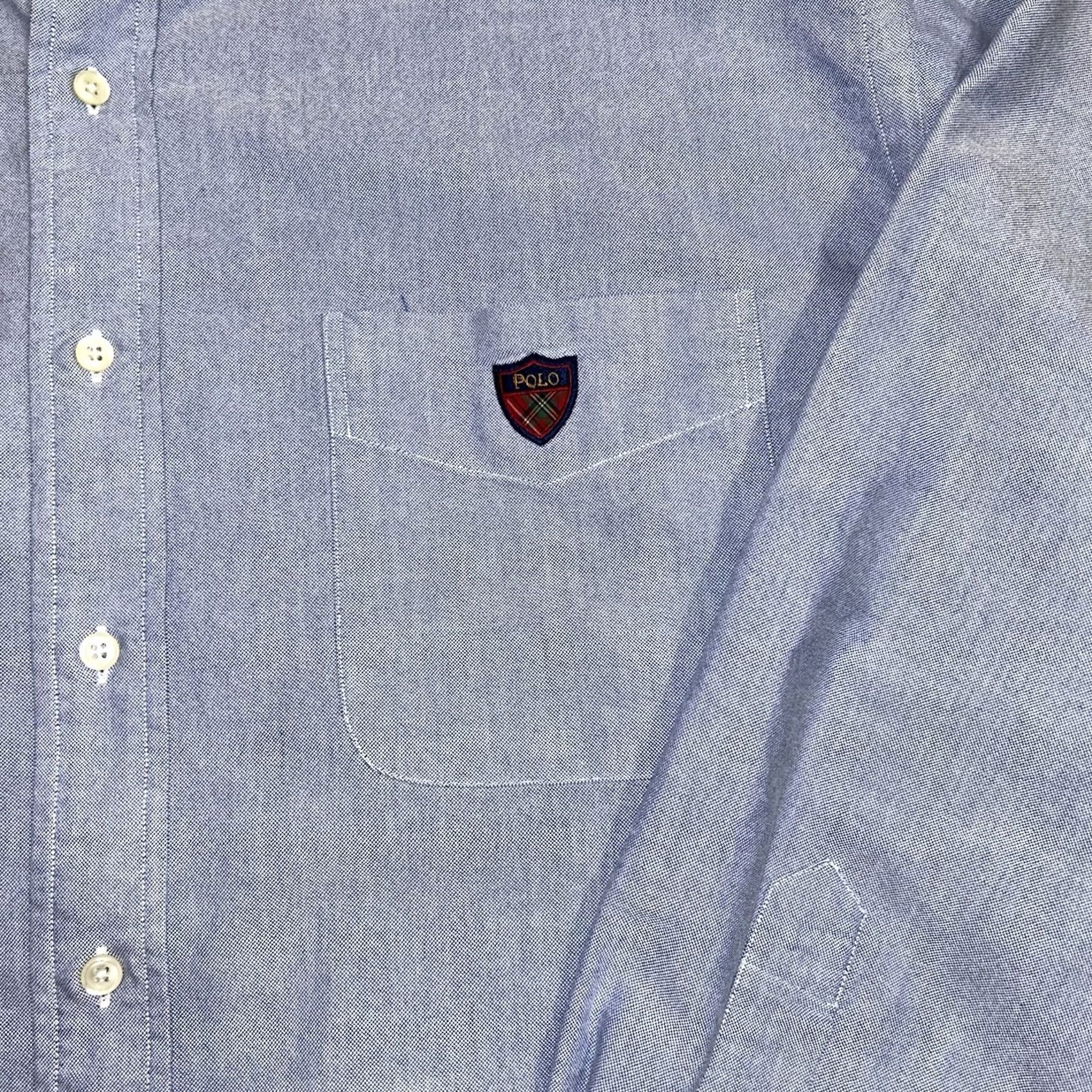 Polo Ralph Lauren VINTAGE Polo Ralph Lauren Button Up Chambray Shirt Long Sleeve Men’s XL Blue Solid Size US XL / EU 56 / 4 - 4 Thumbnail