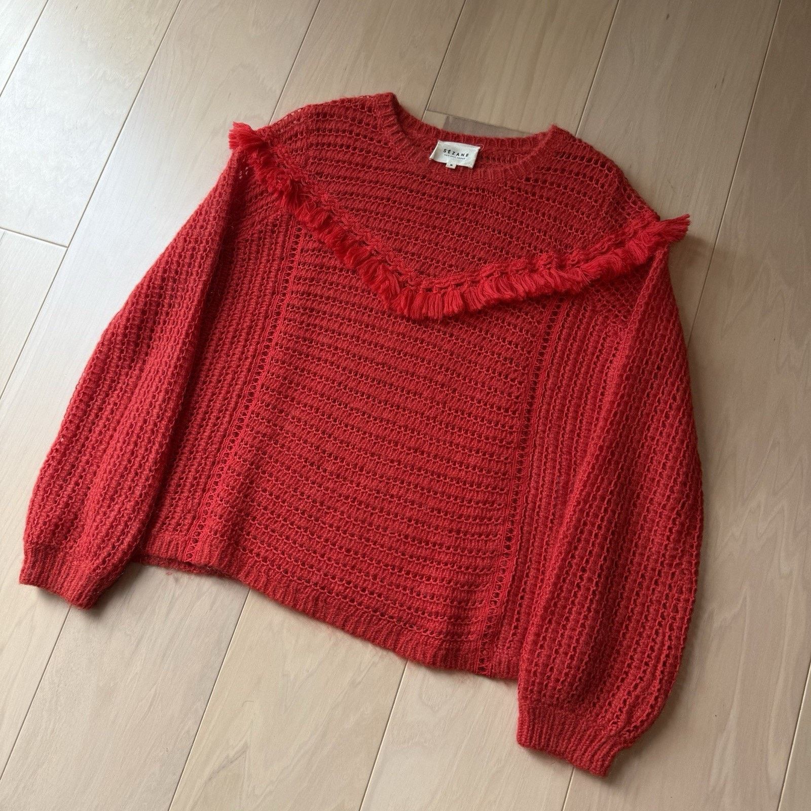 Sezane Sezane Gaston Sweater Women's Small Red Wool Cashmere Size S / US 4 / IT 40 - 9 Thumbnail