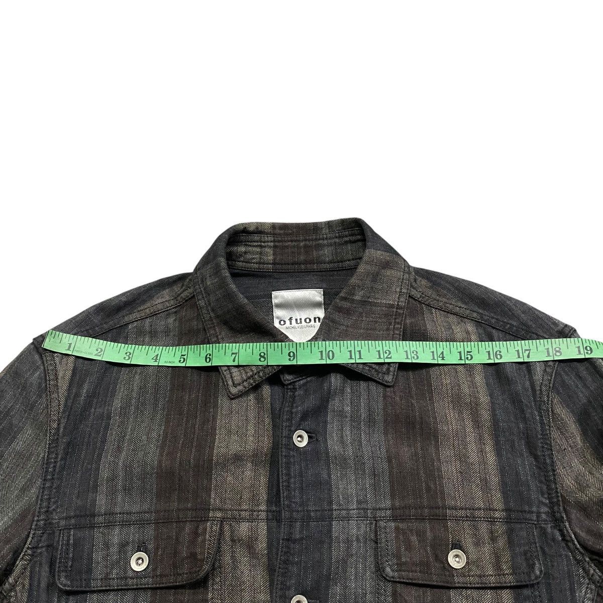 Michel Klein Ofuon Michel Klein Paris Striped Trucker Denim Jacket Size US M / EU 48-50 / 2 - 13 Thumbnail