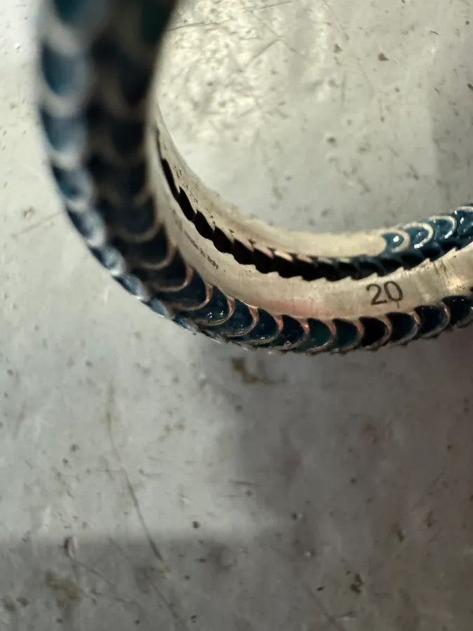 Gucci Gucci Blue Snake Silver Ring Size ONE SIZE - 10 Thumbnail