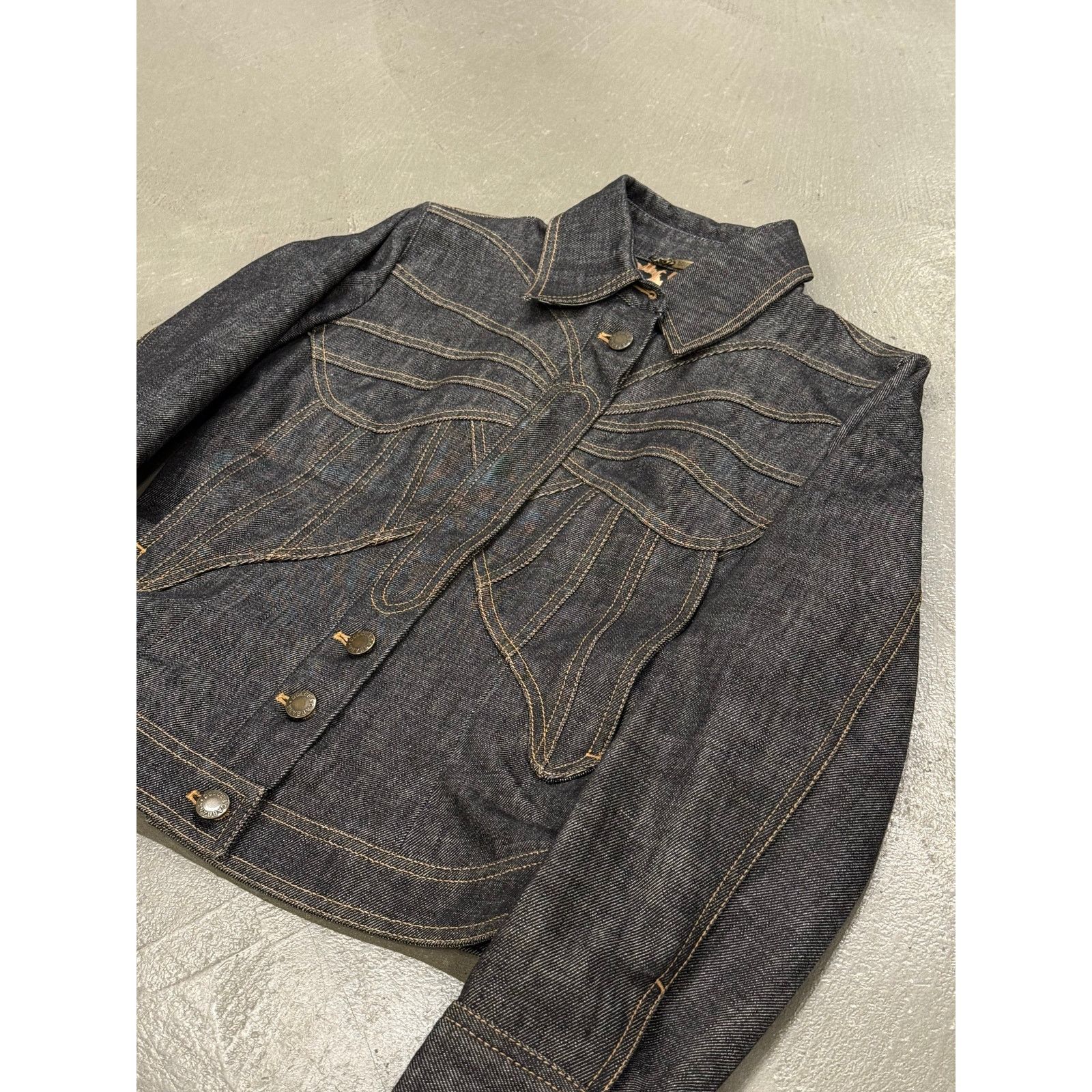 Dolce & Gabbana 2002 Dolce & Gabbana butterfly denim jacket Size US S / EU 44-46 / 1 - 6 Thumbnail