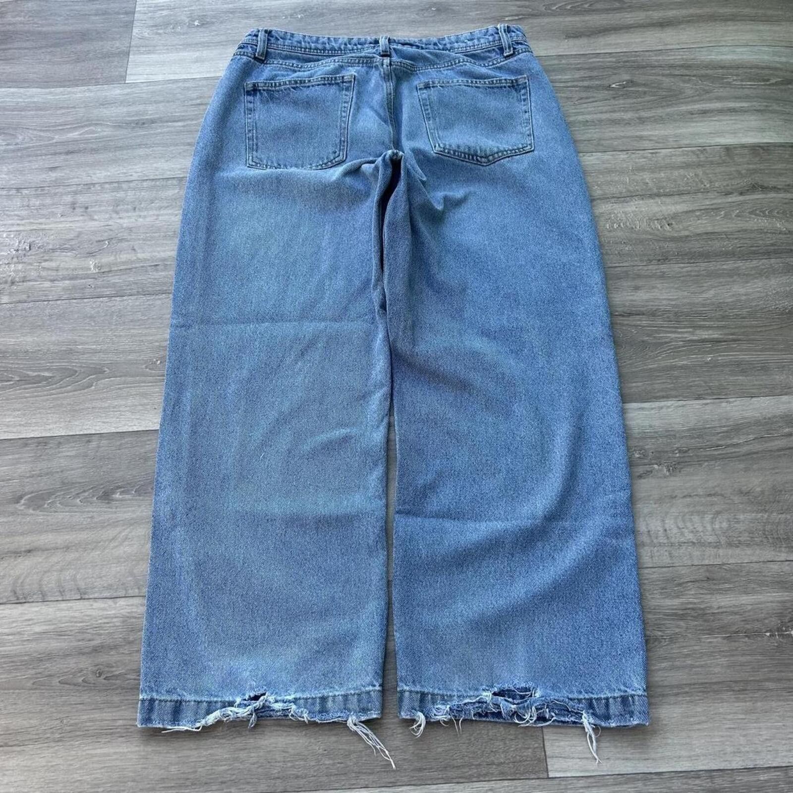 Southpole Vintage y2k Baggy Wide Leg Denim Jeans size 34/30 lightwash Size US 34 / EU 50 - 1 Thumbnail