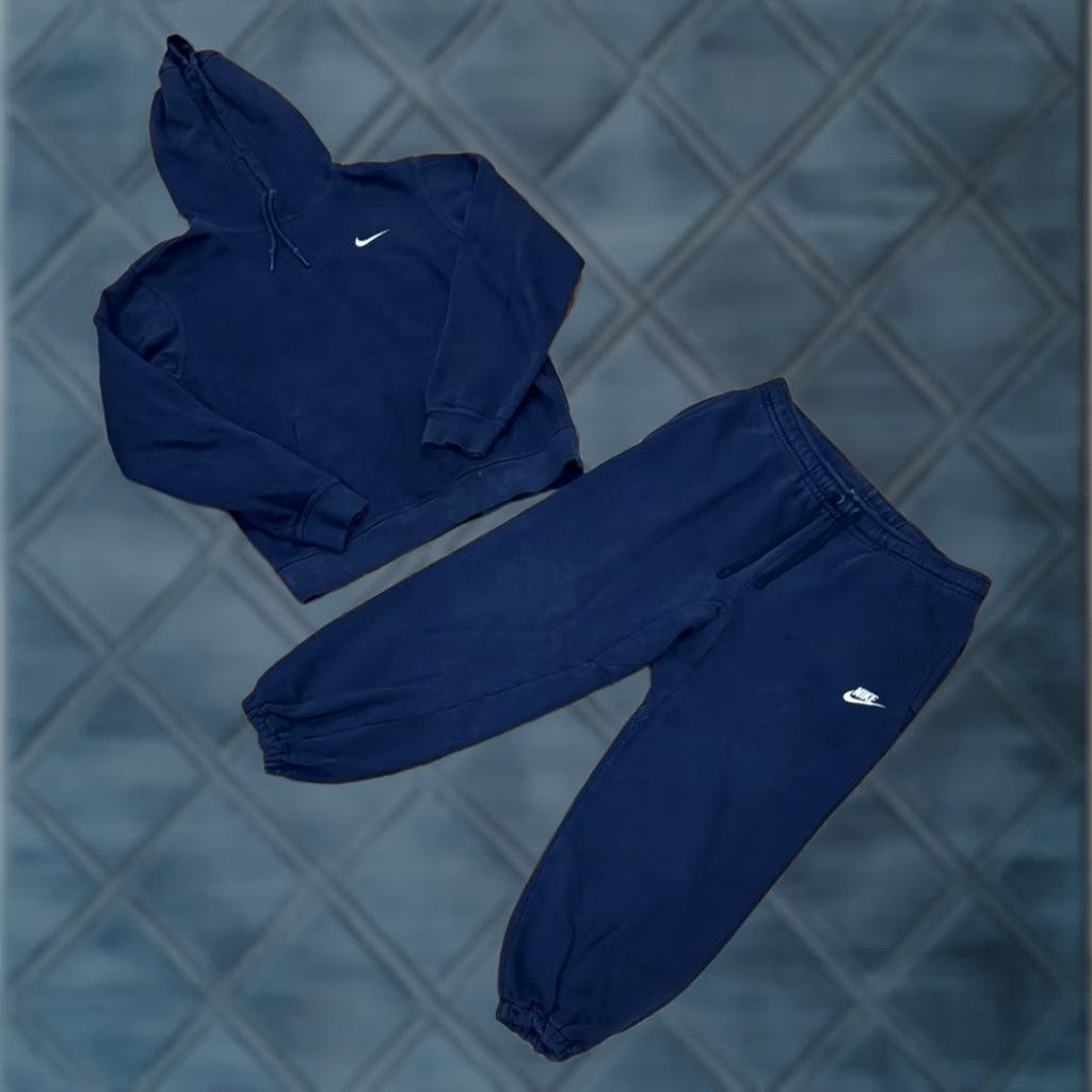 Nike Nike Club Fleece Blue Sweatshirt & Pants Set Medium / Large Sweatsuit 90s Mens Size US M / EU 48-50 / 2 - 1 Thumbnail
