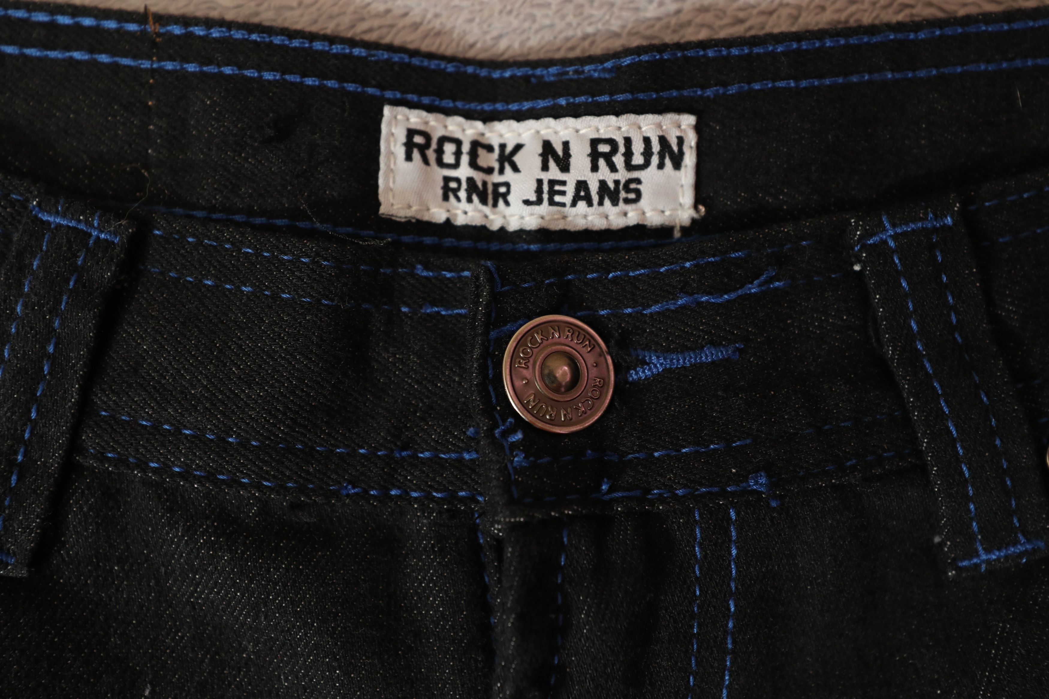 Vintage Vintage Rock N Run RNR Dark Wash Wide Leg Jeans (34x32) Size US 34 / EU 50 - 5 Thumbnail