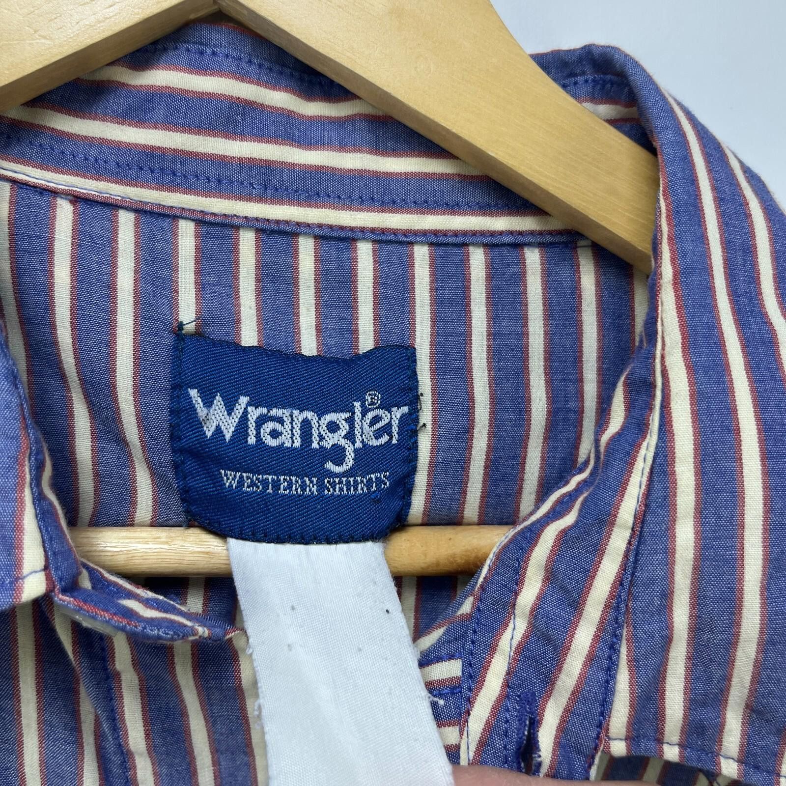 Wrangler Vintage 90s Western Wrangler Pearl Snap Shirt 2XL Size US XXL / EU 58 / 5 - 5 Thumbnail