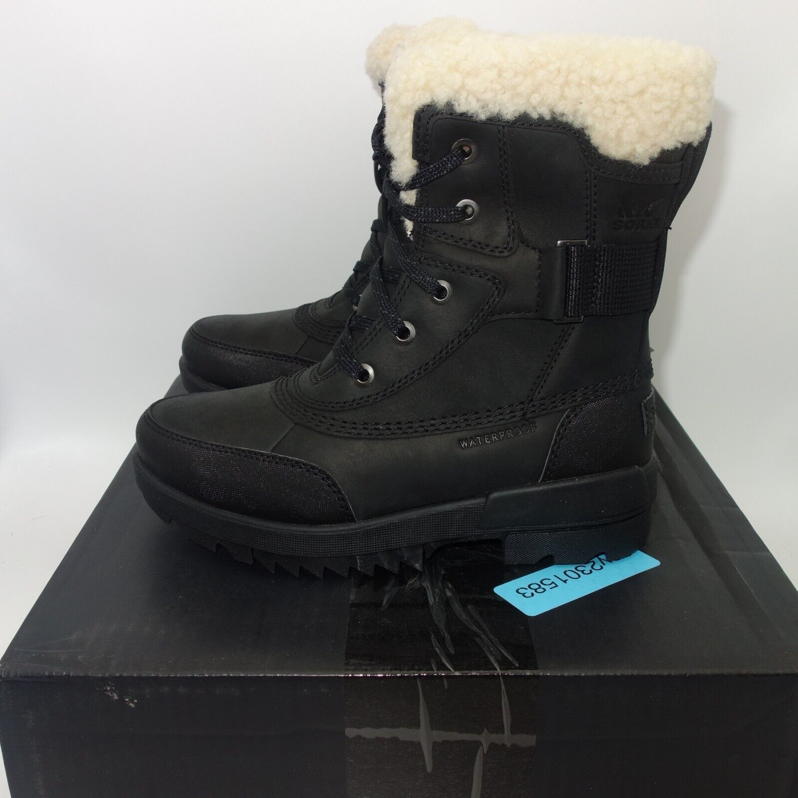 SOREL NEW Sorel Tivoli IV Parc Waterproof Boots Black Sea Salt Size US 6 / IT 36 - 1 Thumbnail