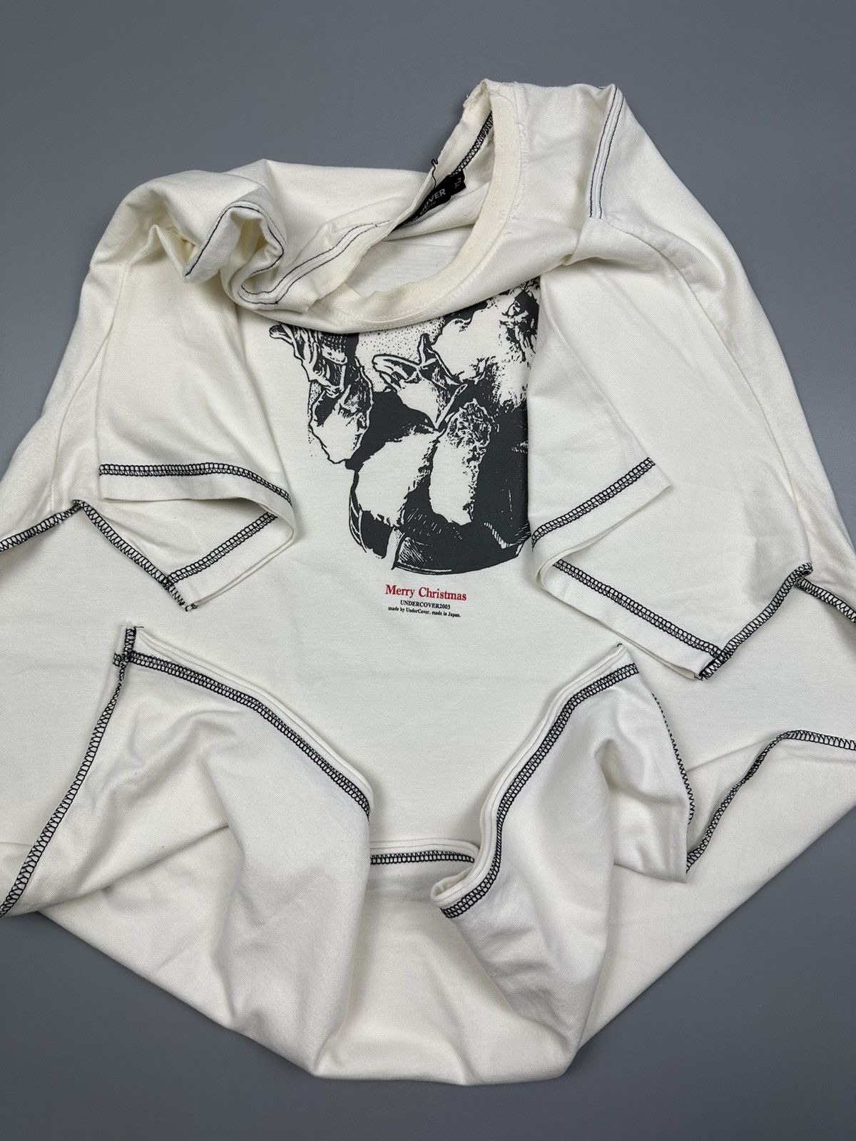 Jun Takahashi × Undercover 🔥RARE🔥VINTAGE UNDERCOVER 2003 “MERRY CHRISTMAS” TEE Size US XL / EU 56 / 4 - 4 Thumbnail