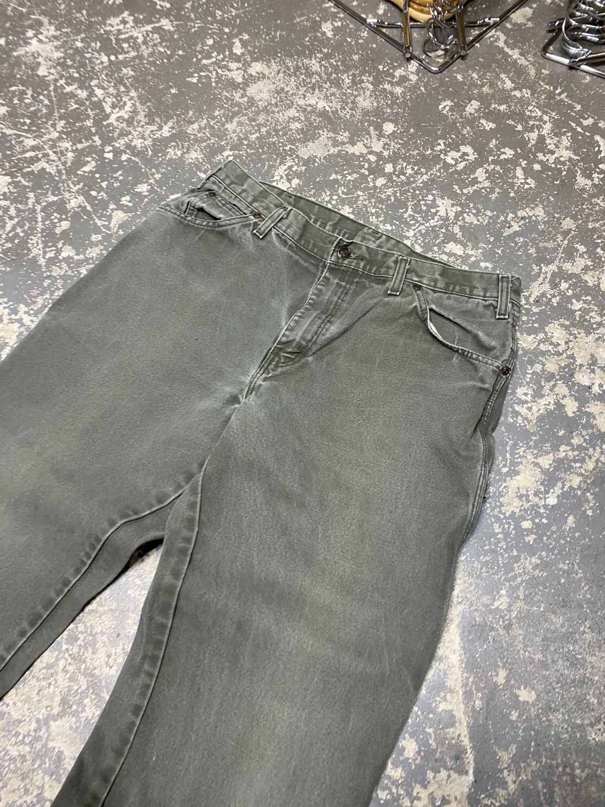 Carhartt × Dickies × Vintage Vintage Dickies Green Faded Carpenter Baggy Fit Pants Size US 36 / EU 52 - 9 Thumbnail