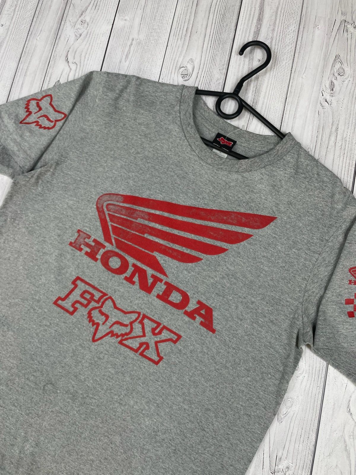 Fox Racing Vintage Fox Racing x Honda tee grey big logo size M-L Size US M / EU 48-50 / 2 - 2 Thumbnail