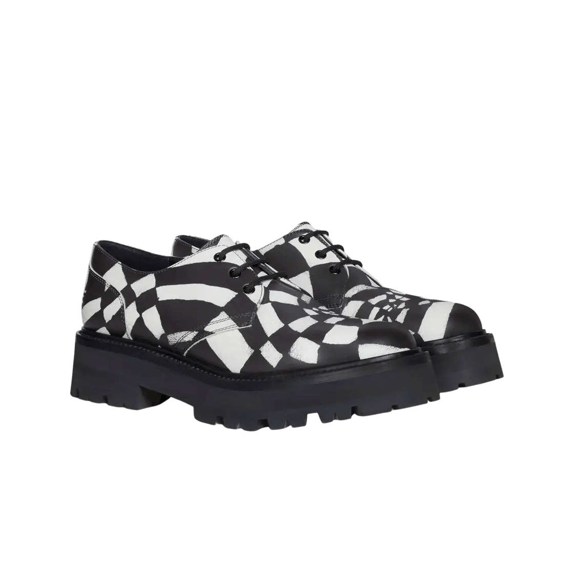 Celine o1bcso1str0924 Bulky Derby In Shiny Bull Printed "Spiders Size US 10.5 / EU 43-44 - 3 Thumbnail