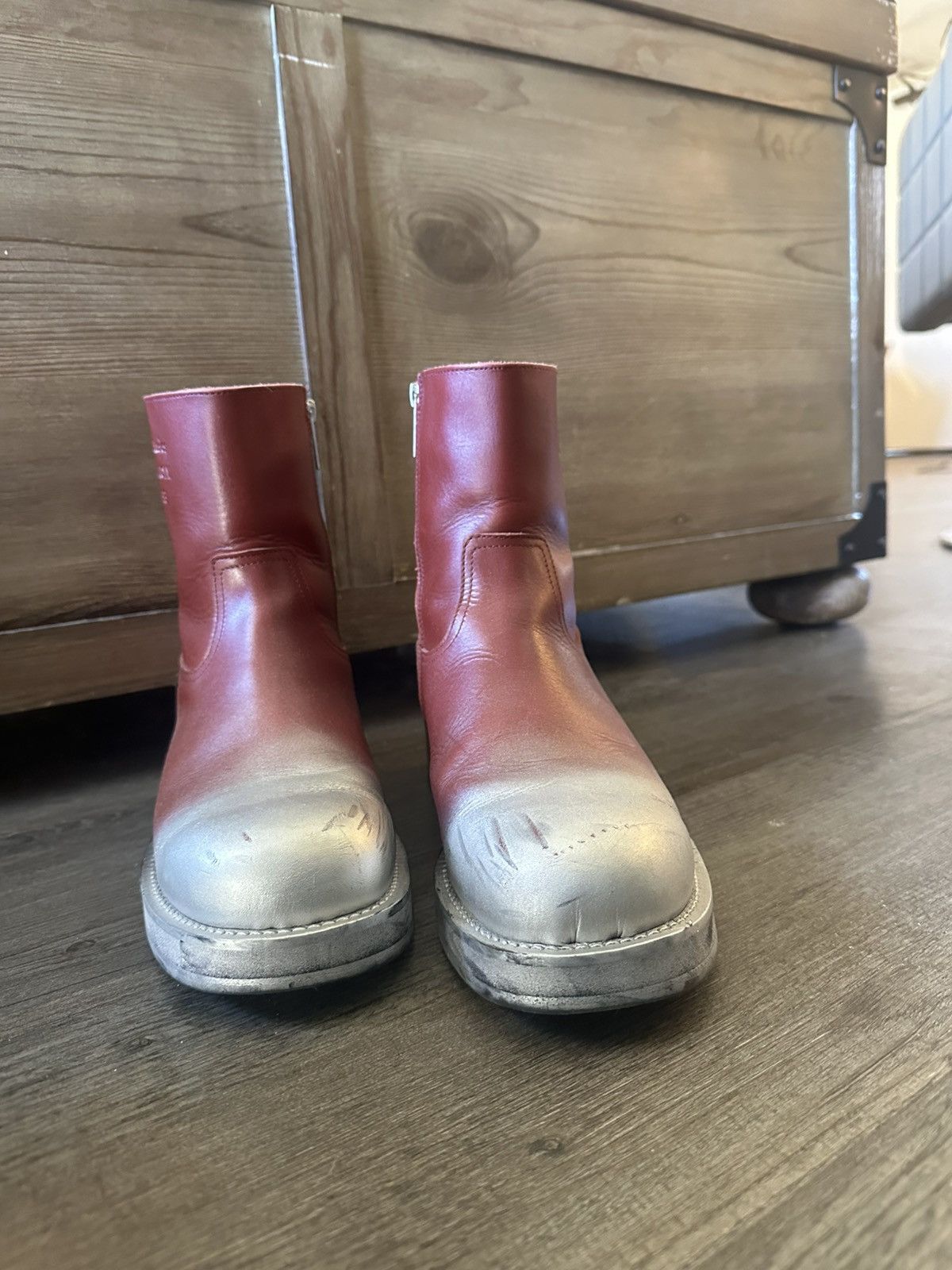 Acne Studios Acne studios leather ankle boot burgundy Size US 9.5 / EU 42-43 - 6 Thumbnail