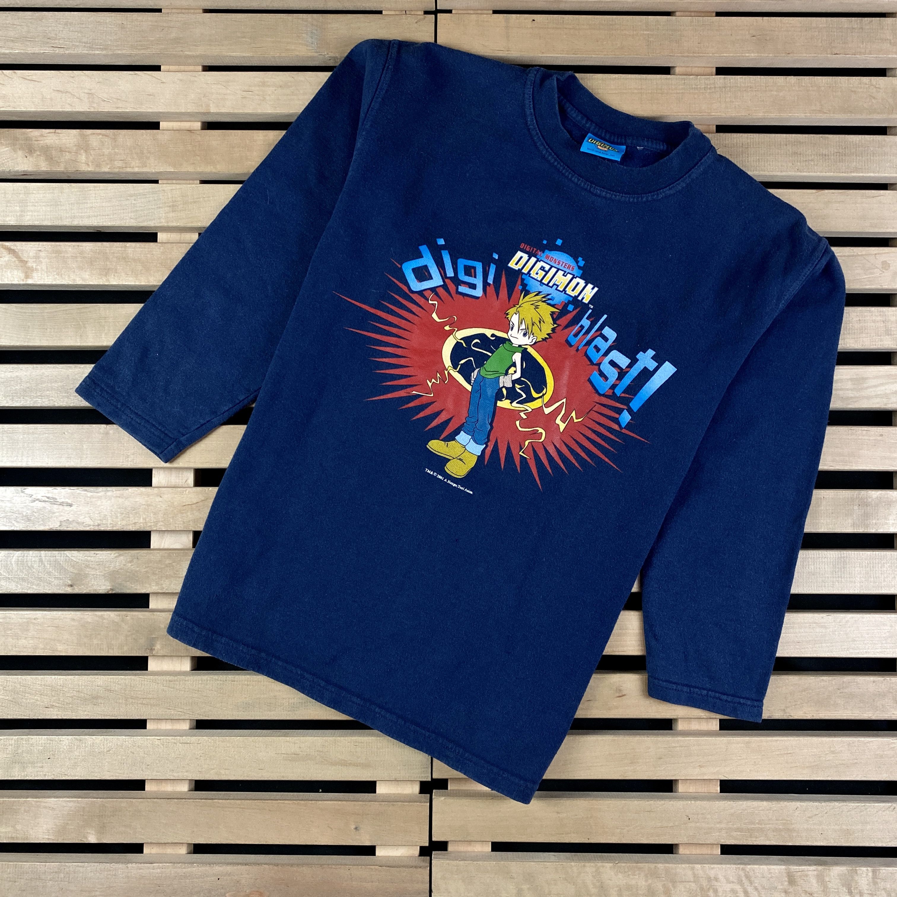 Japanese Brand × Vintage Mens Vintage Sweatshirts Digimon 2001 Size M Size US M / EU 48-50 / 2 - 1 Thumbnail