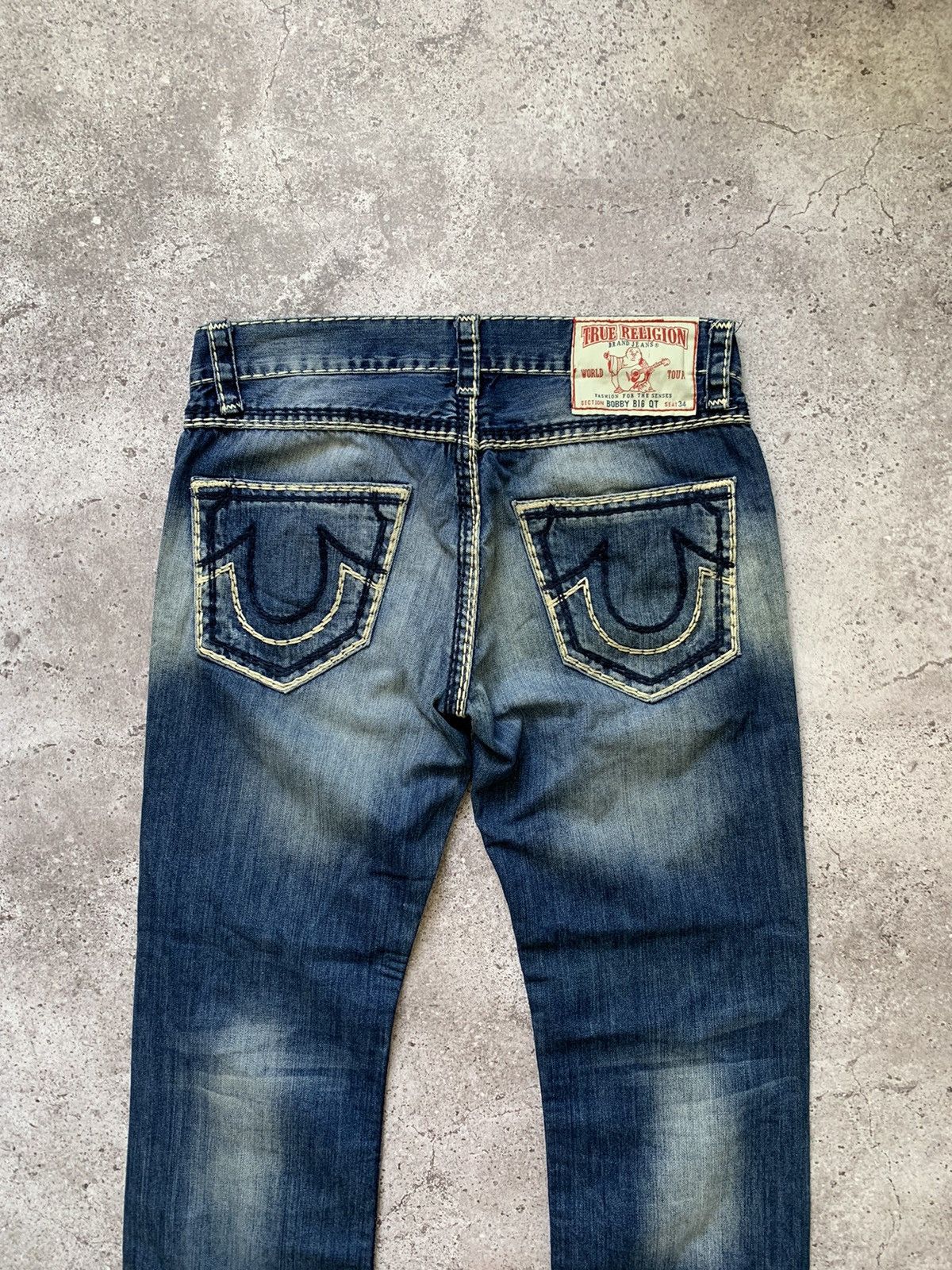 True Religion × Vintage Vintage True Religion Rope Stitch Jeans Size US 33 - 2 Thumbnail