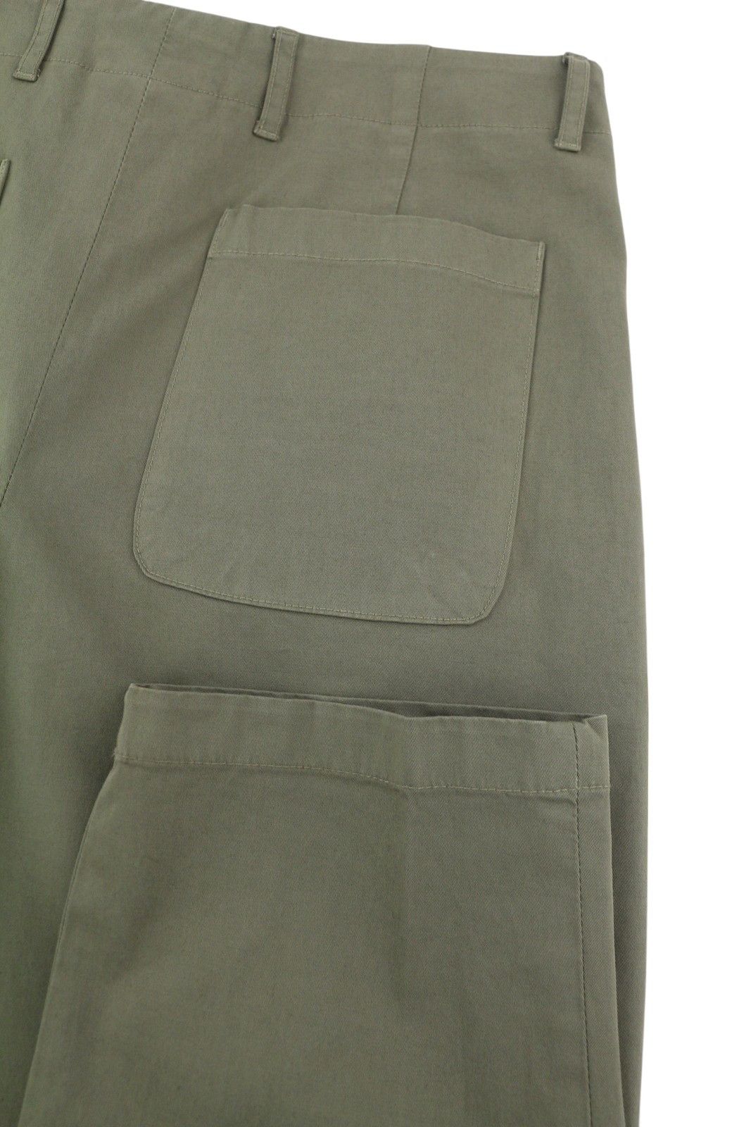 Tommy Hilfiger ARMY STRETCH TWILL W32 Khaki Pleated Trousers 84977 Size US 32 / EU 48 - 5 Thumbnail