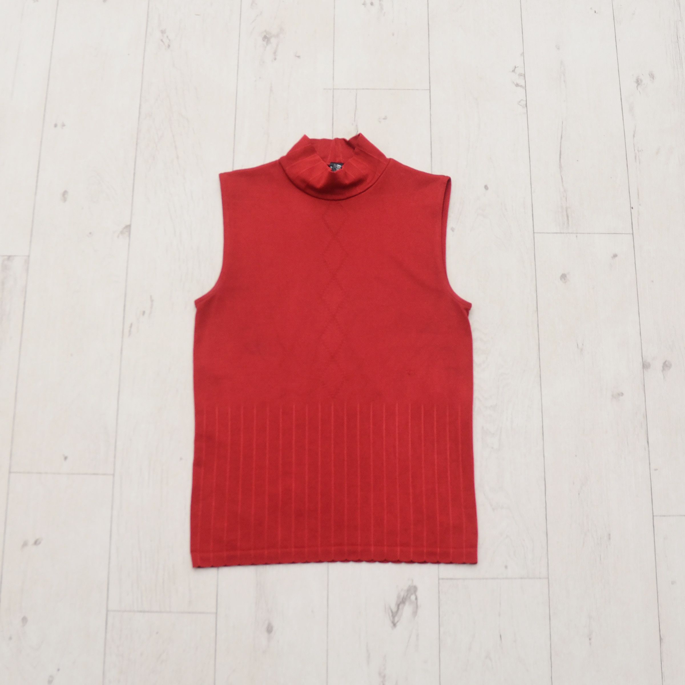 Wolford Wolford Viscose Deluxe Red Mock Neck Sleeveless Top Stretch Size S / US 4 / IT 40 - 1 Thumbnail