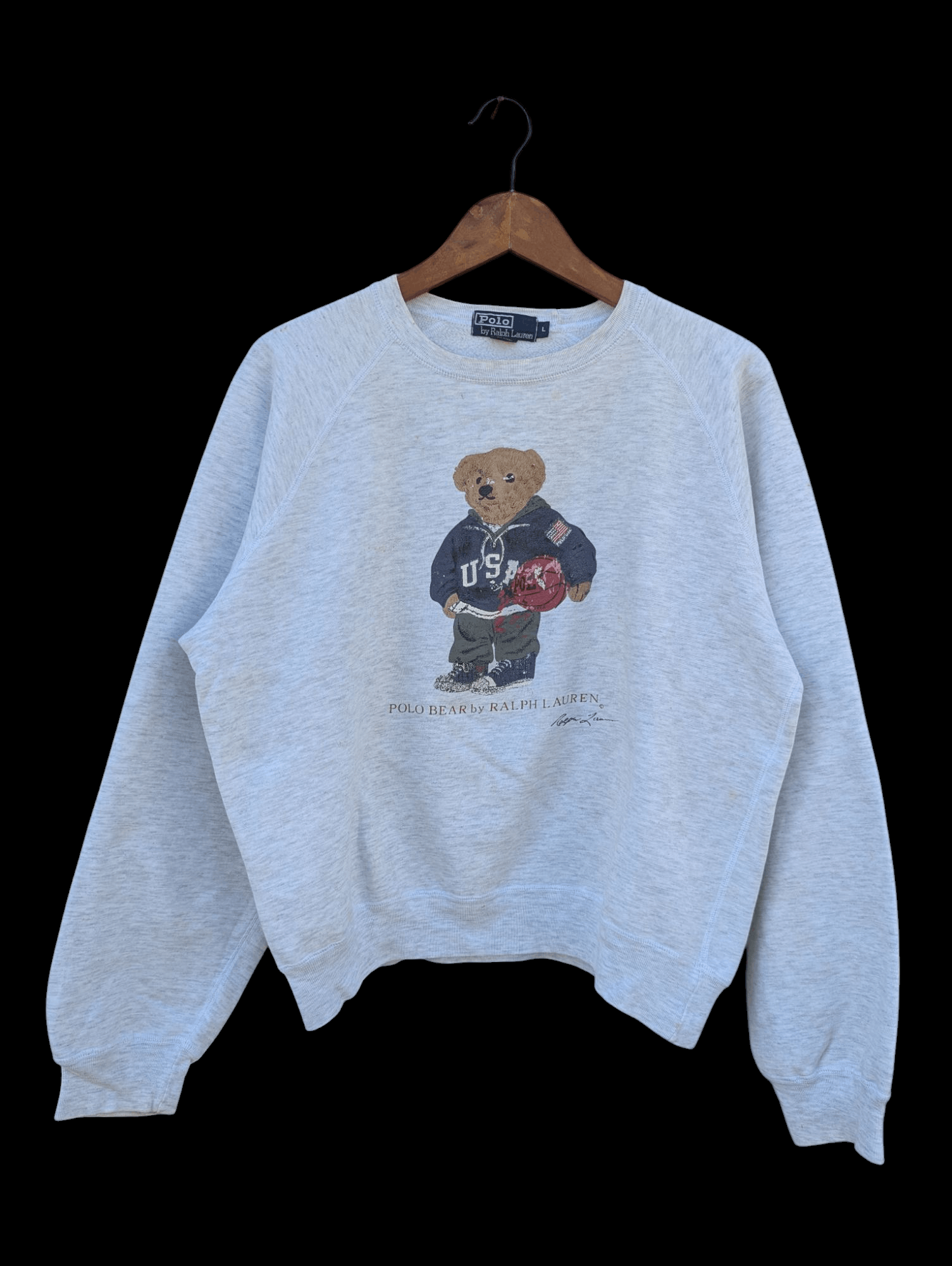 Rare Vintage Polo Bear Crew Neck Sweatshirt