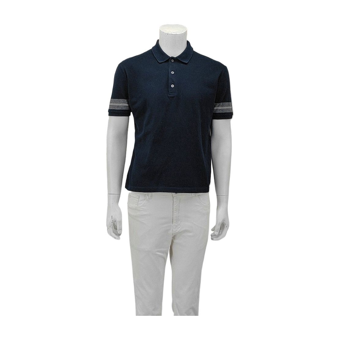 Gucci Gucci Navy Cotton Polo Shirt Size M Size US M / EU 48-50 / 2 - 1 Thumbnail