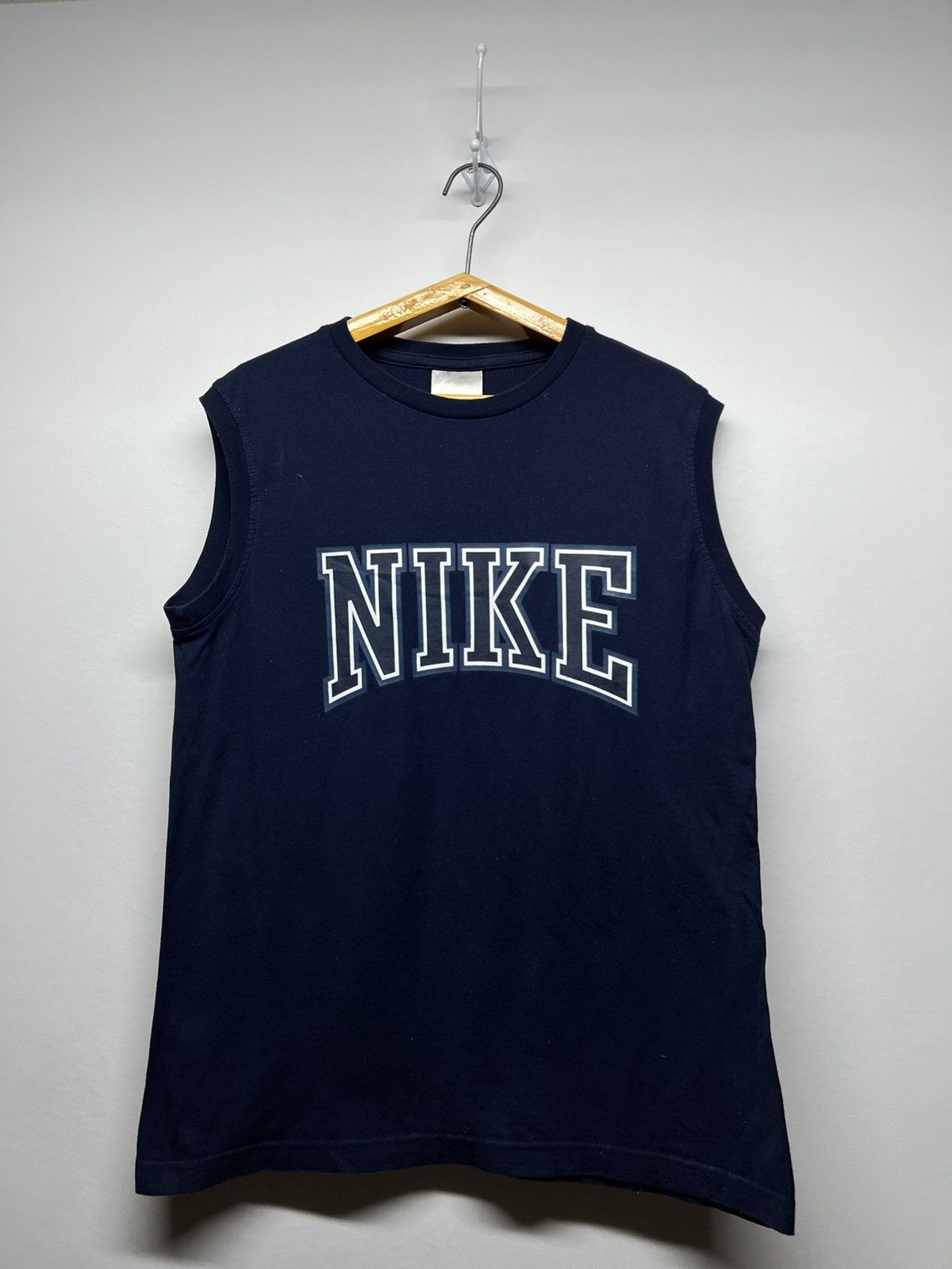 Nike × Vintage Vintage Y2k Nike Spell Out Big Logo Tank Tops 00’s Size US S / EU 44-46 / 1 - 1 Thumbnail