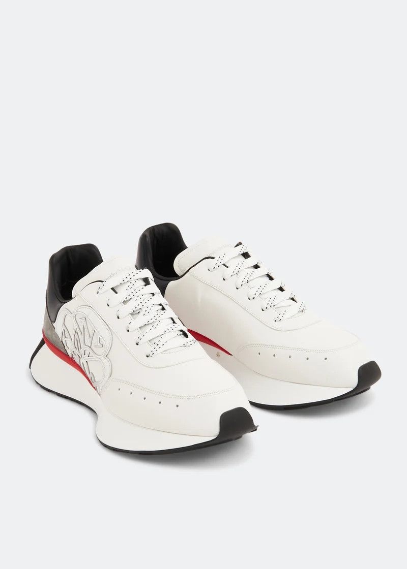 Alexander McQueen o1w1db10725 Sprint Runner in White/Multicolor Size US 7 / EU 40 - 4 Thumbnail