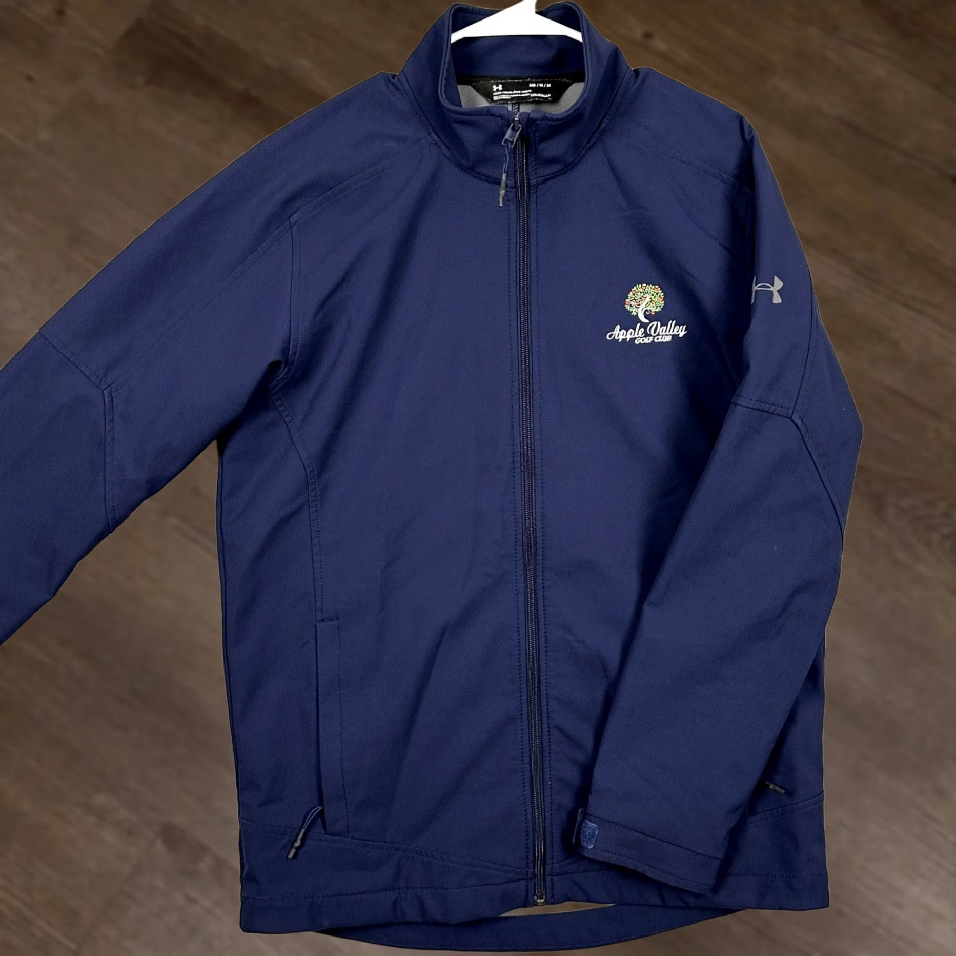 Under Armour Under Armour Cold Gear Golf Jacket Mens Medium Blue Full Zip Softshell Wind-Resistant Zip Pockets Size US M / EU 48-50 / 2 - 1 Thumbnail