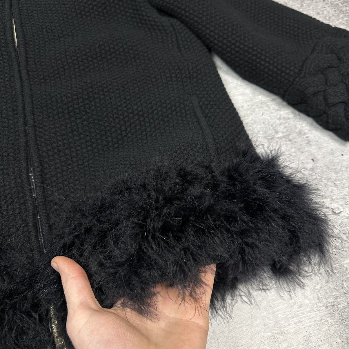 Designer × Herno HERNO Knitted Wool Down Jacket Feathers The Cuff Black Size M / US 6-8 / IT 42-44 - 6 Thumbnail