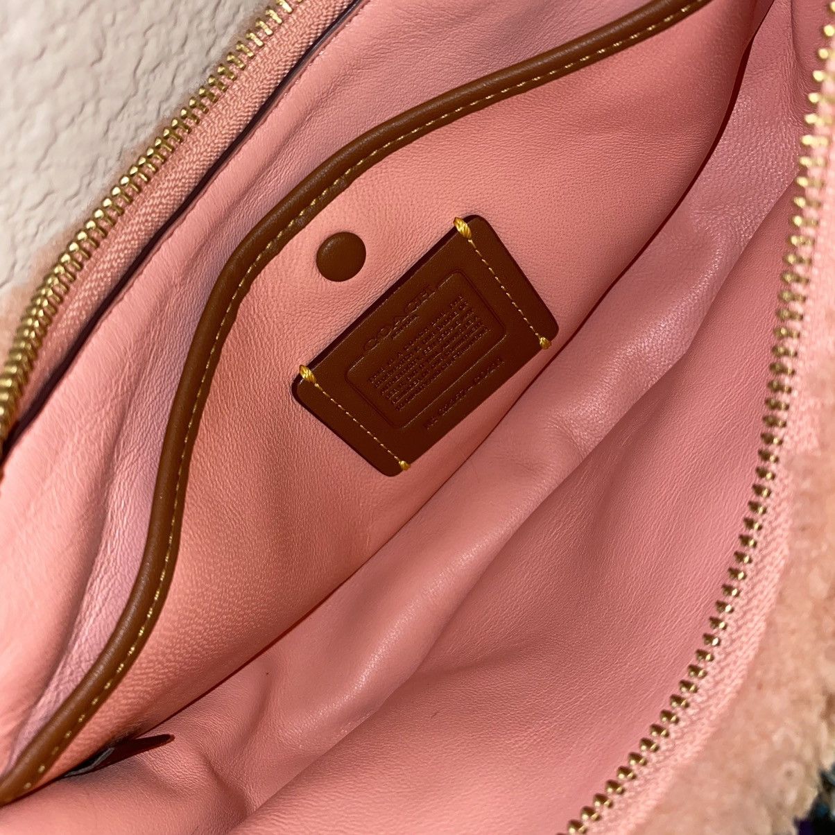 Coach Coach pink/multicolor shearling crescent bag Size ONE SIZE - 6 Thumbnail