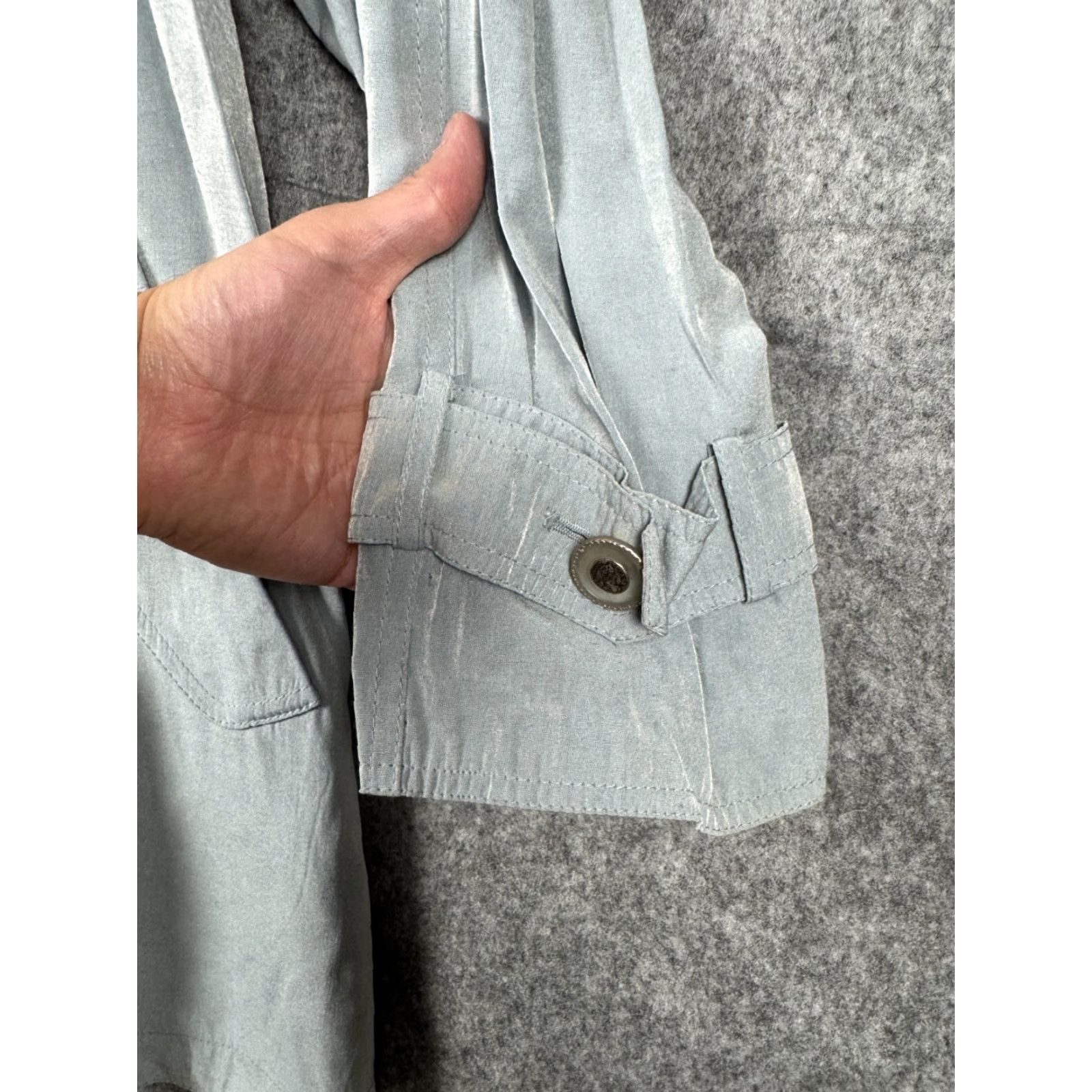 Lilly Pulitzer LILLY PULITZER Women's Trench Coat 8 Green Double Breasted Wool Lined Size M / US 6-8 / IT 42-44 - 7 Thumbnail
