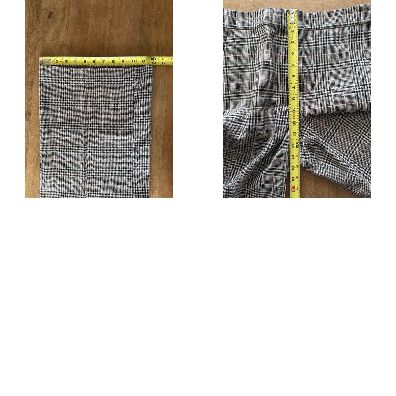 Ann Taylor Ann Taylor Loft Dress Pants Women's 10P Wide-Leg Linen Cotton Plaid NWT Size 32" / US 10 / IT 46 - 8 Thumbnail