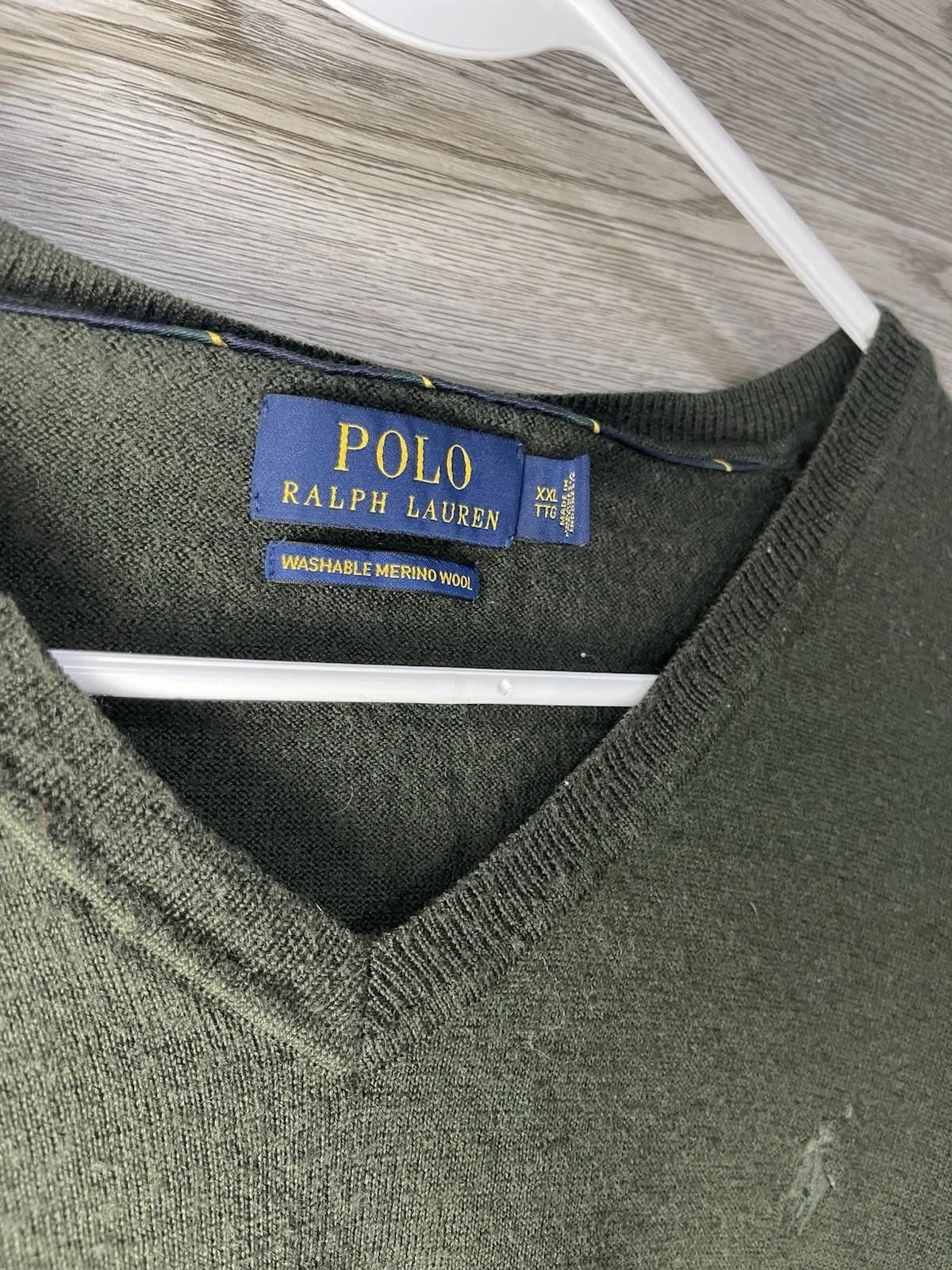Polo Ralph Lauren Polo Ralph Lauren Sweater Mens XXL Merino Wool Green Size US XXL / EU 58 / 5 - 3 Thumbnail