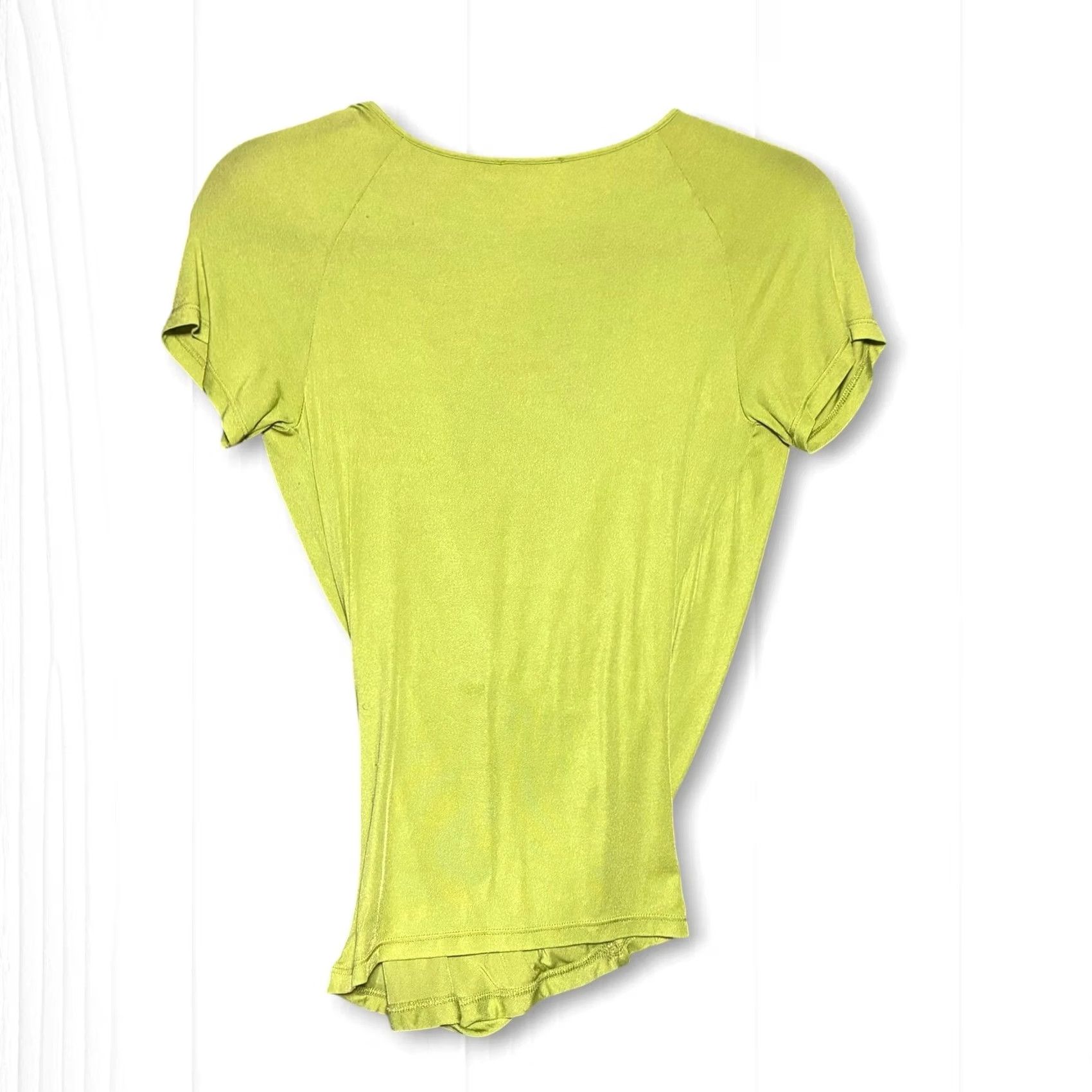 Max Mara VINTAGE Max Mara Wrap Top V-Neck Short Sleeve Womens M Green Size M / US 6-8 / IT 42-44 - 2 Thumbnail